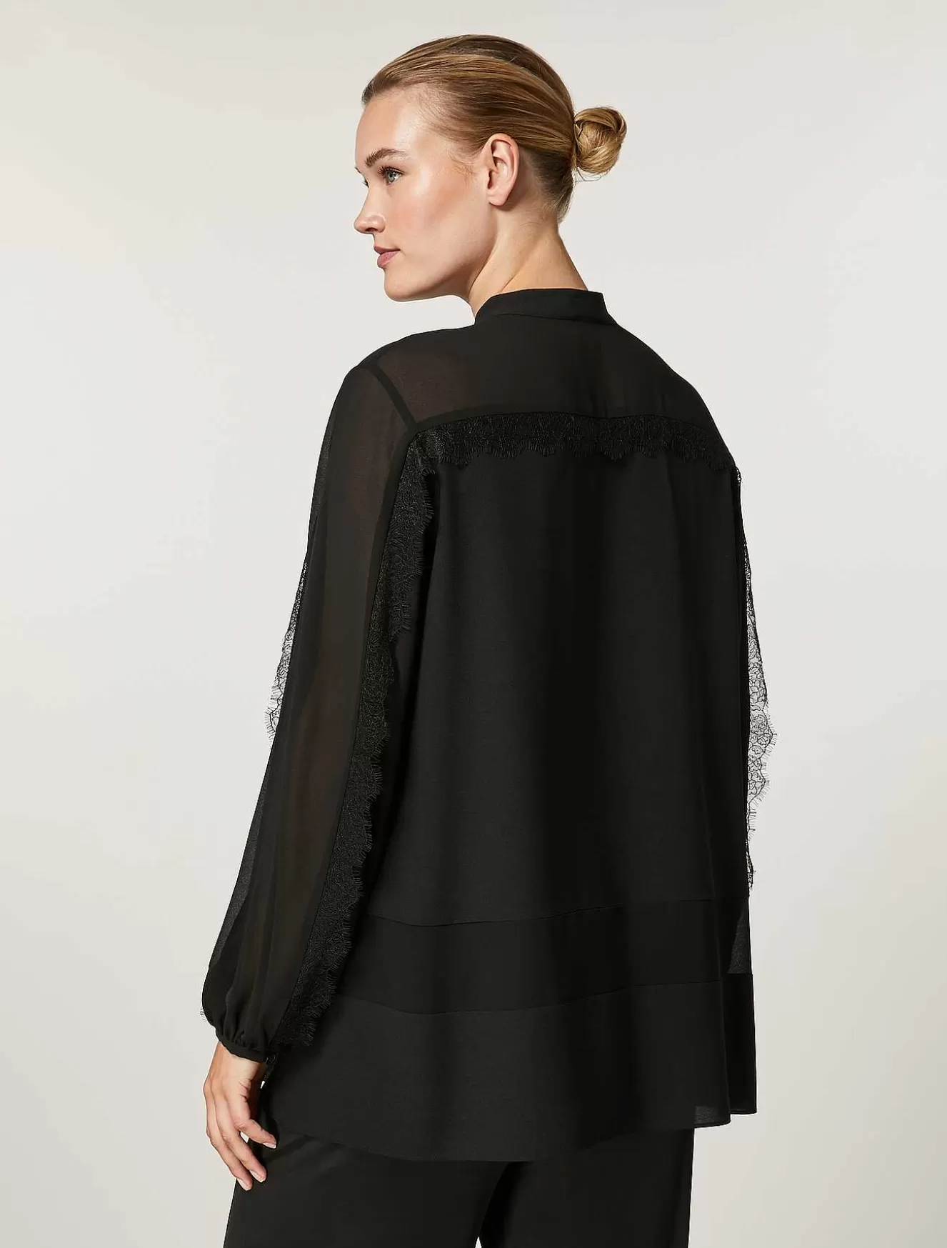 Blouse With Lace Inserts-Marina Rinaldi Sale