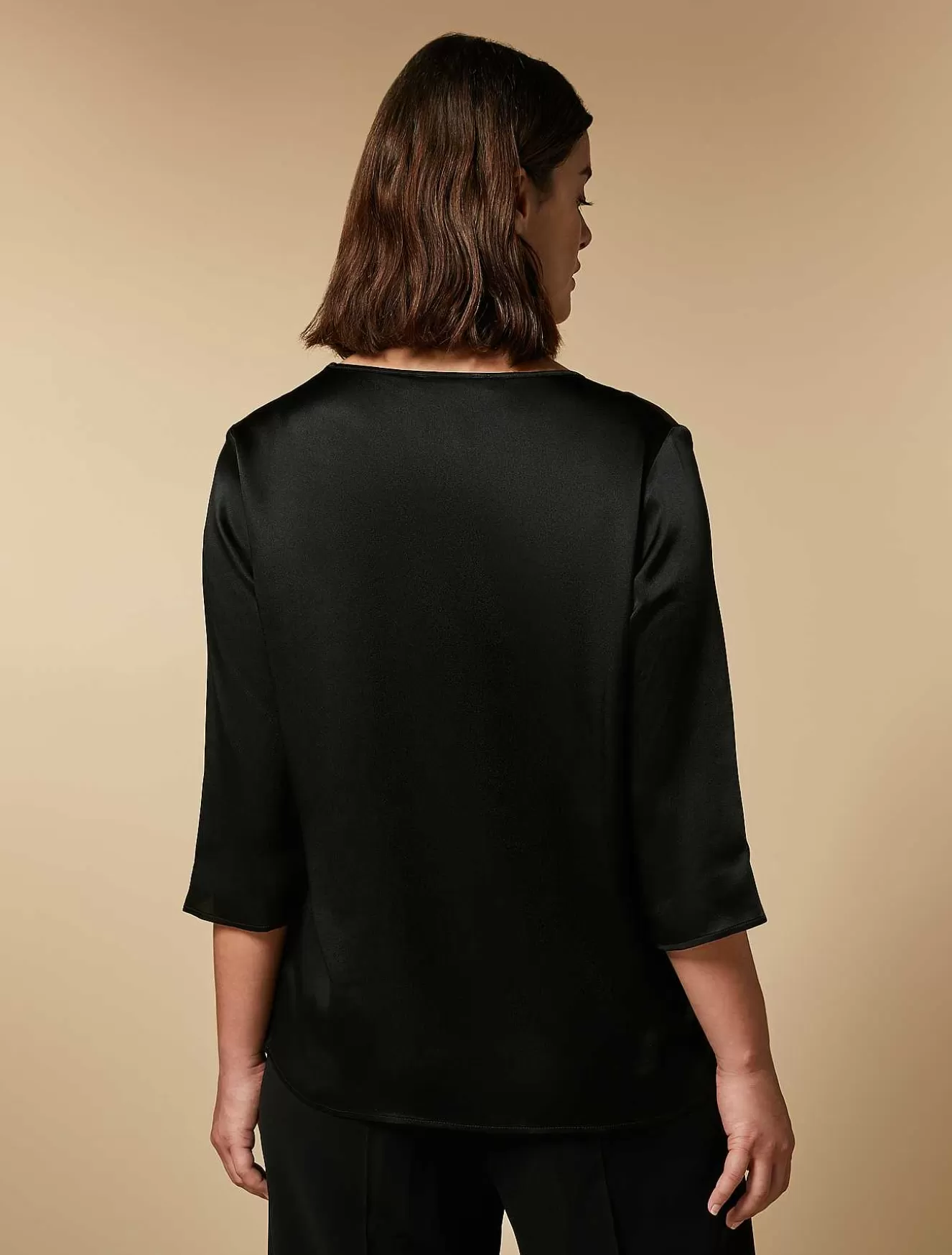 Boxy Satin Blouse-Marina Rinaldi Sale