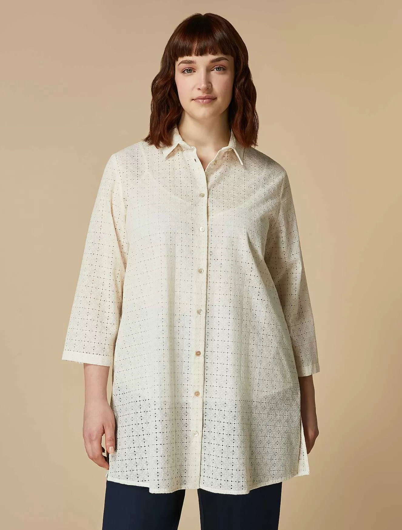 Broderie Anglaise Shirt-Marina Rinaldi Clearance