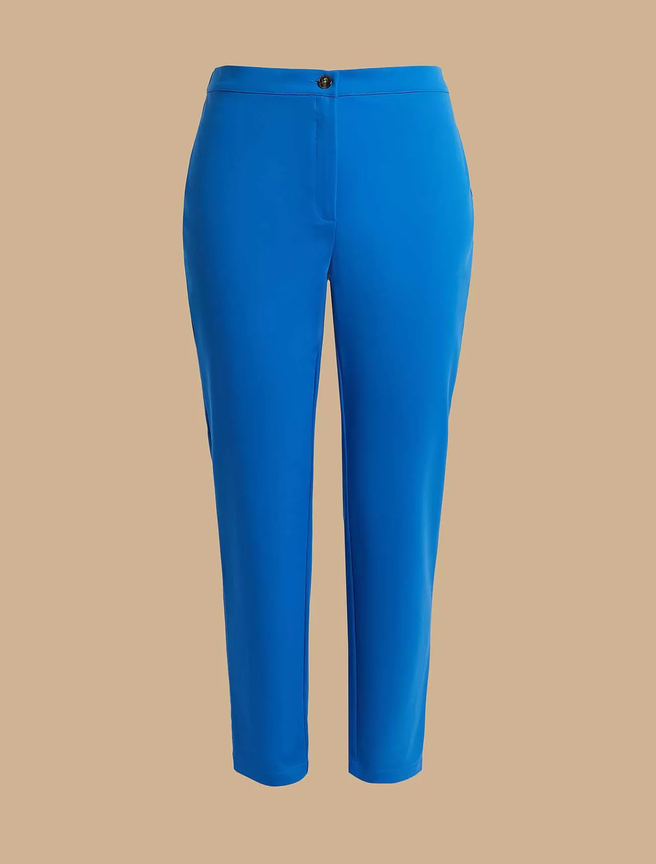 Cotton Canvas Slim Trousers-Marina Rinaldi Cheap