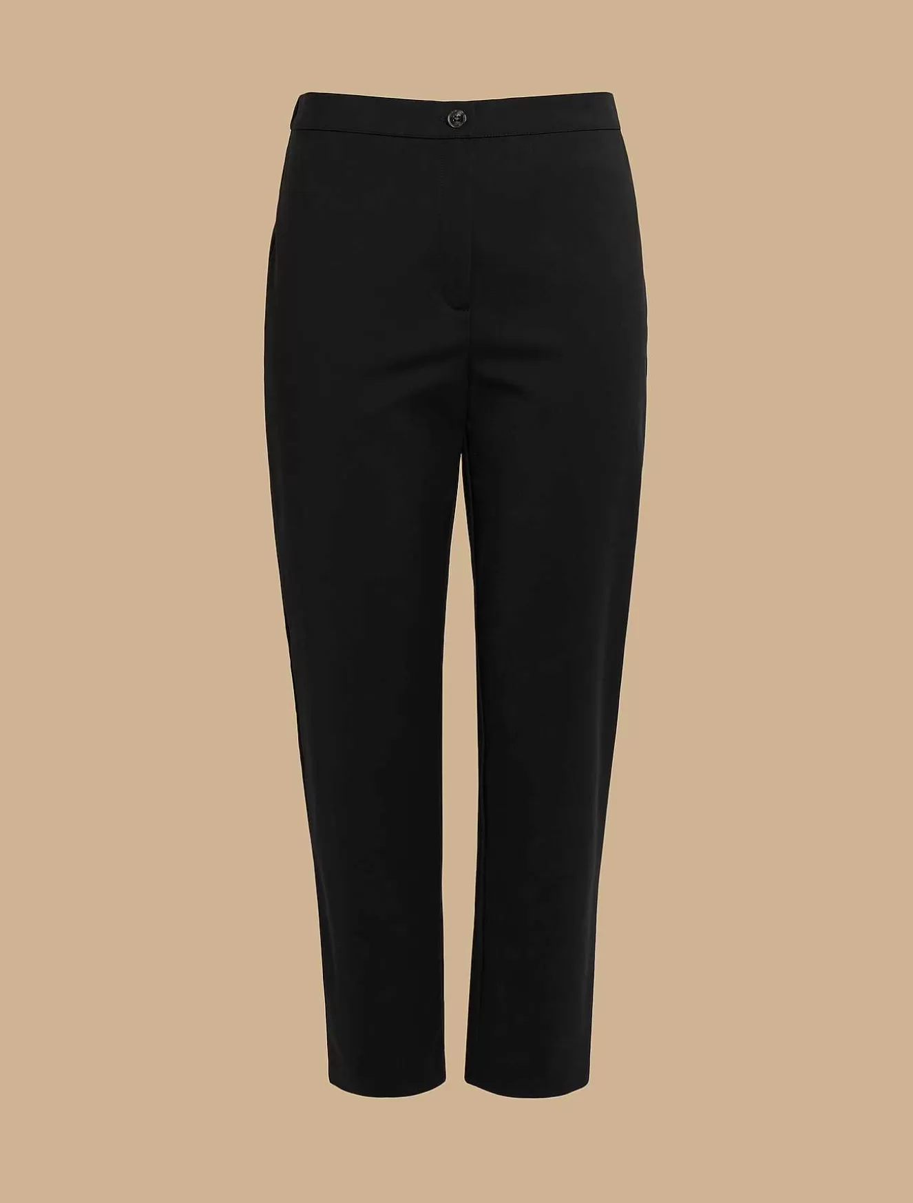Cotton Canvas Slim Trousers-Marina Rinaldi Shop