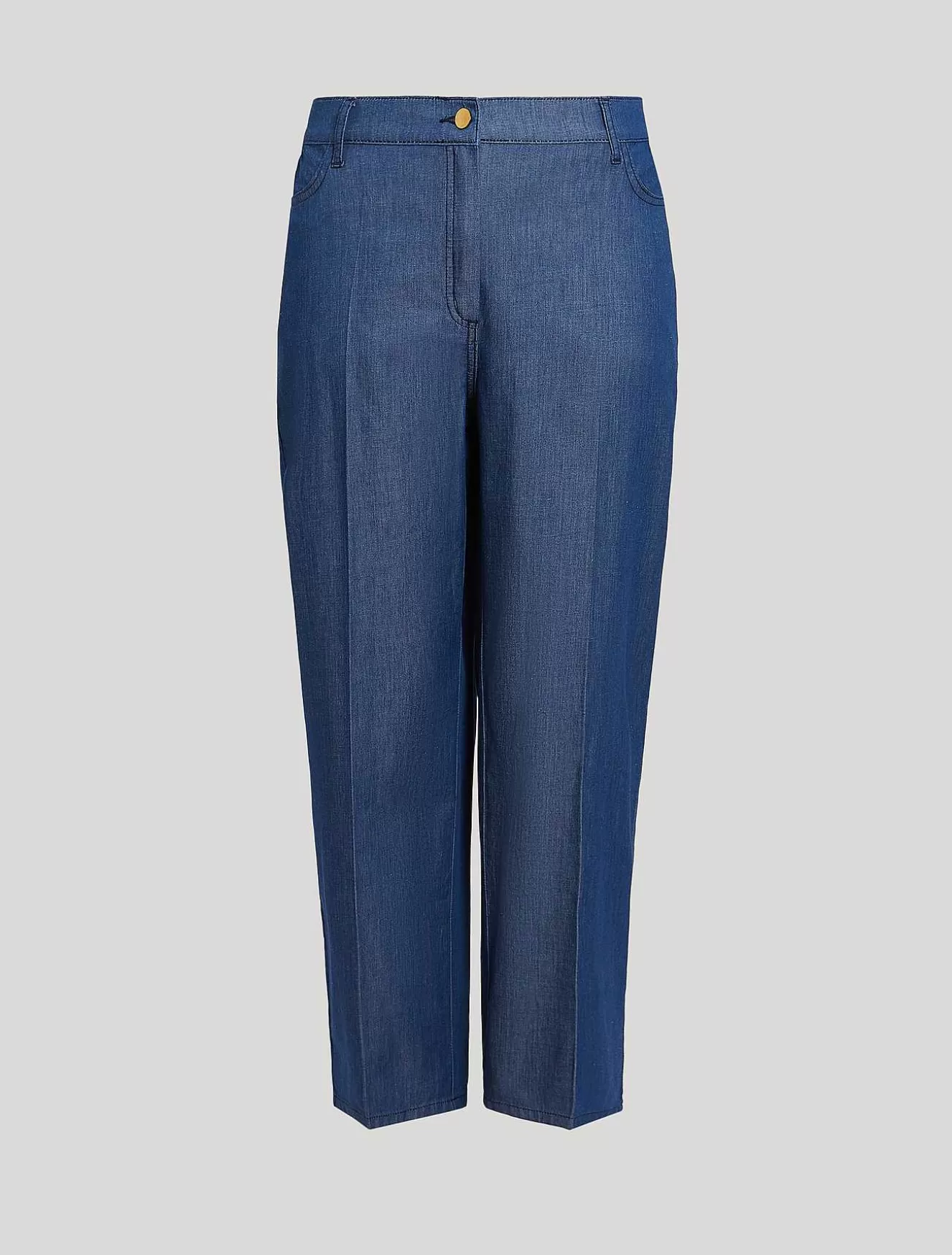 Cotton Denim Jeans-Marina Rinaldi Online