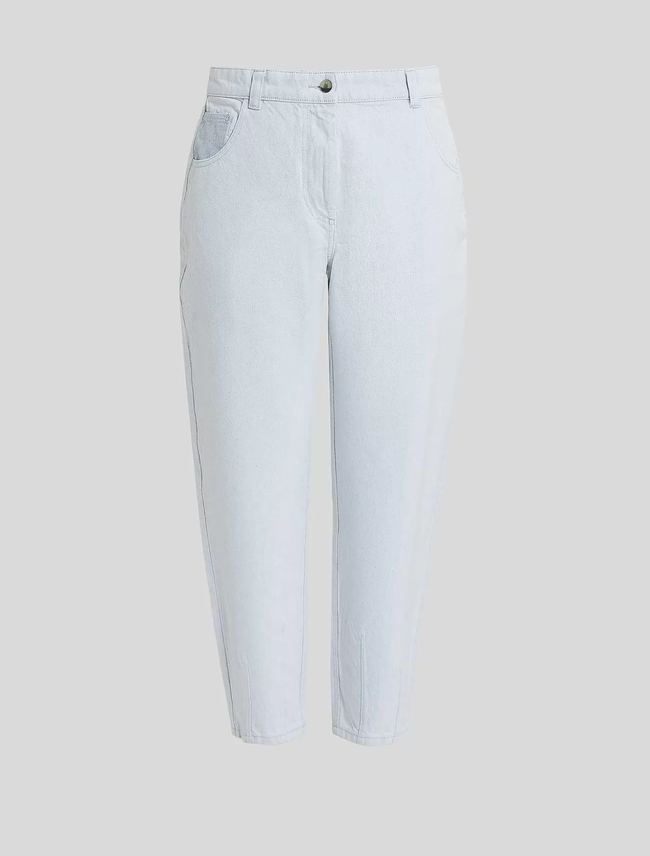 Cotton Drill Trousers-Marina Rinaldi Shop