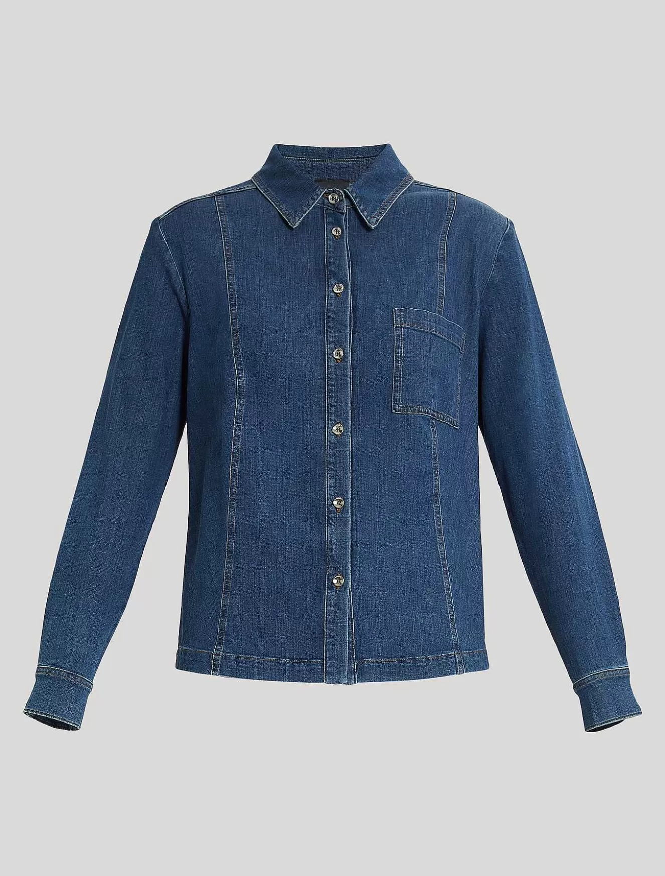 Cotton Gabardine Shirt-Marina Rinaldi Hot
