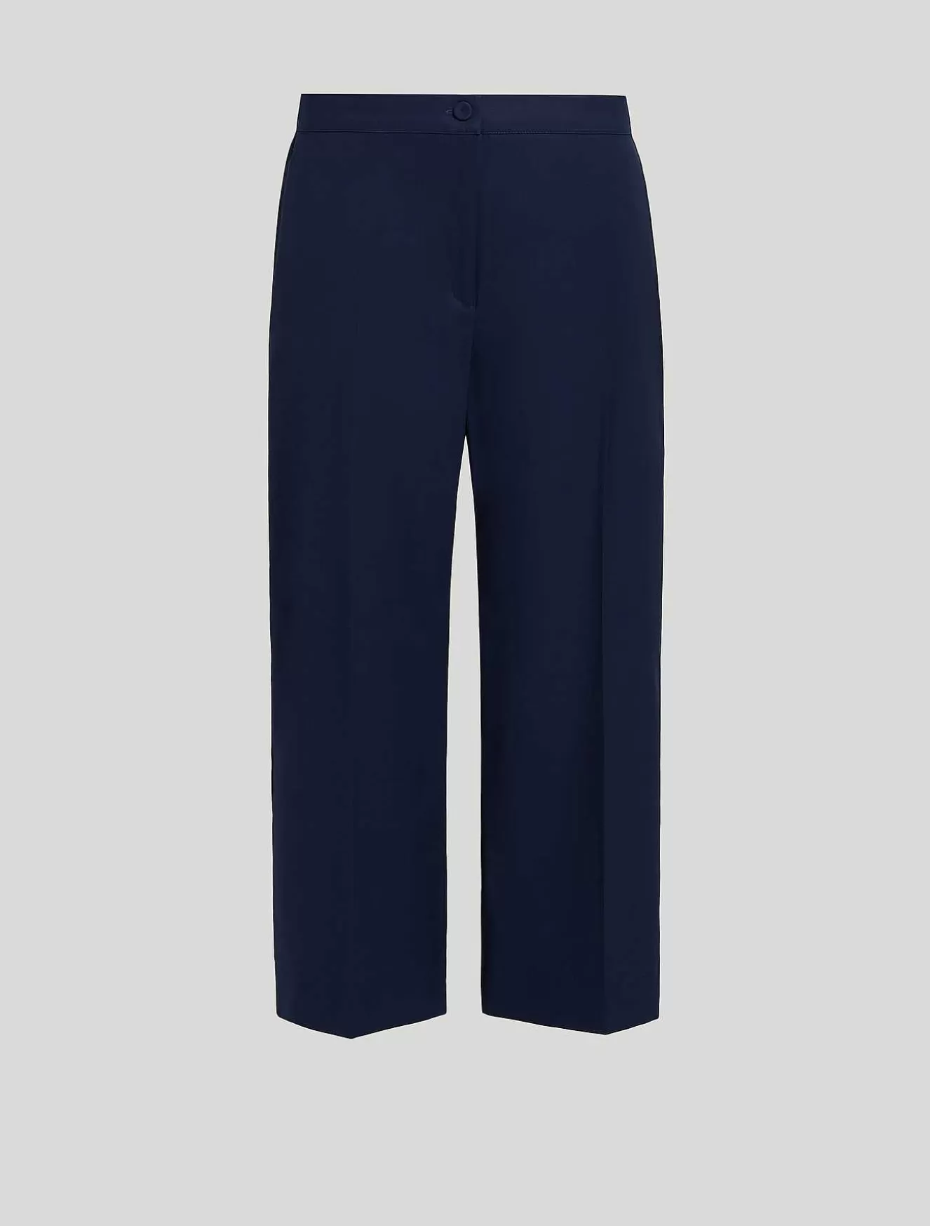 Cotton Gabardine Trousers-Marina Rinaldi Fashion