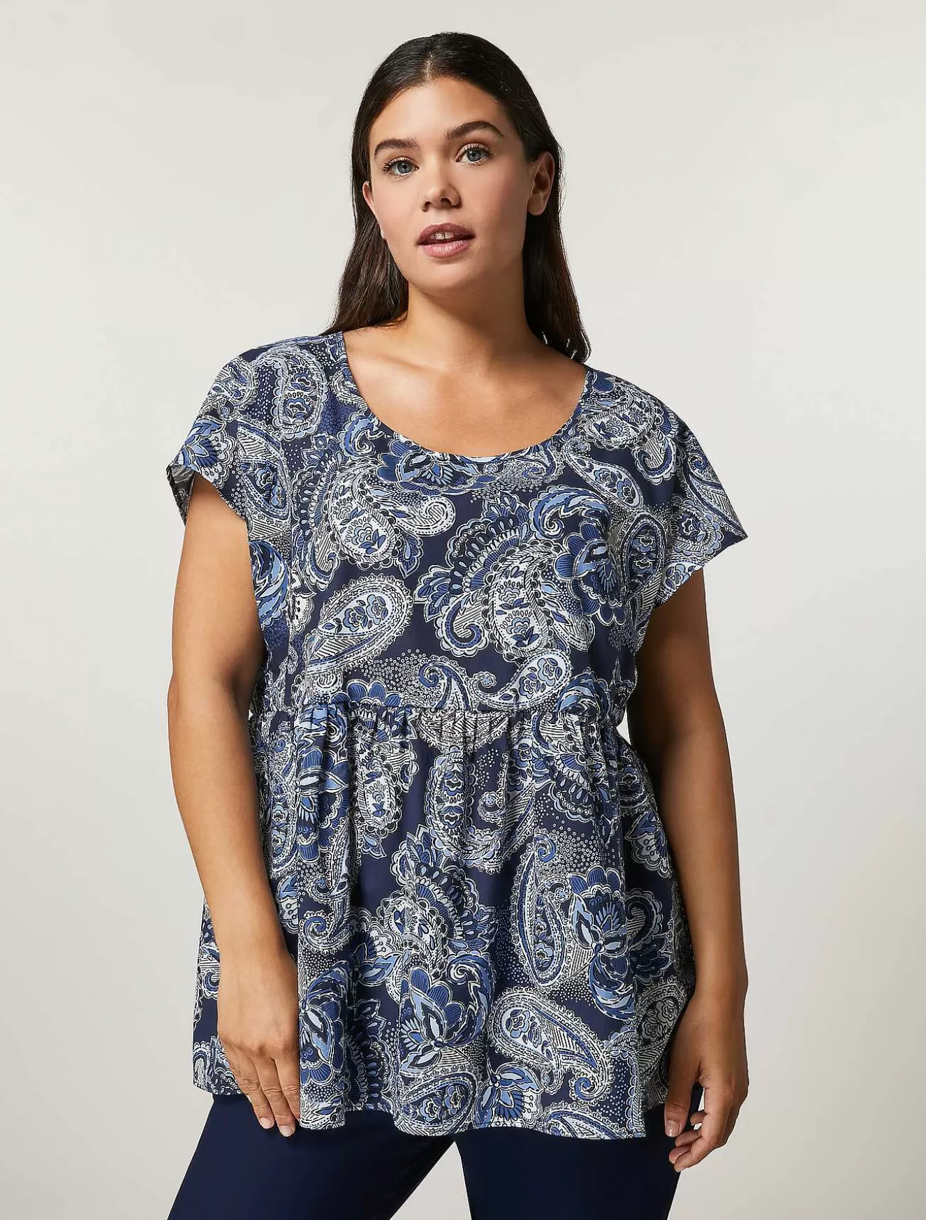 Cotton Muslin Tunic-Marina Rinaldi Clearance