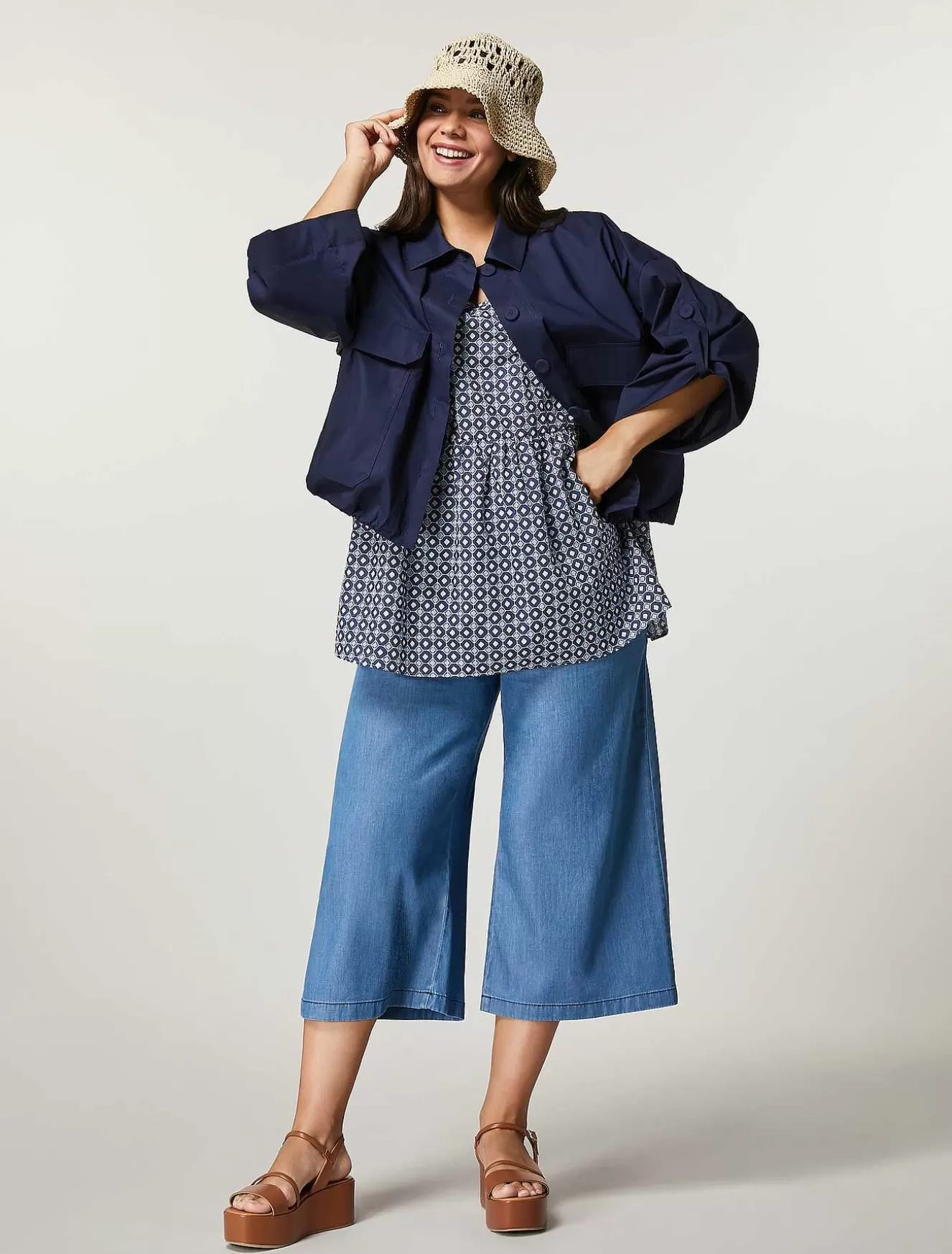 Cotton Muslin Tunic-Marina Rinaldi Best