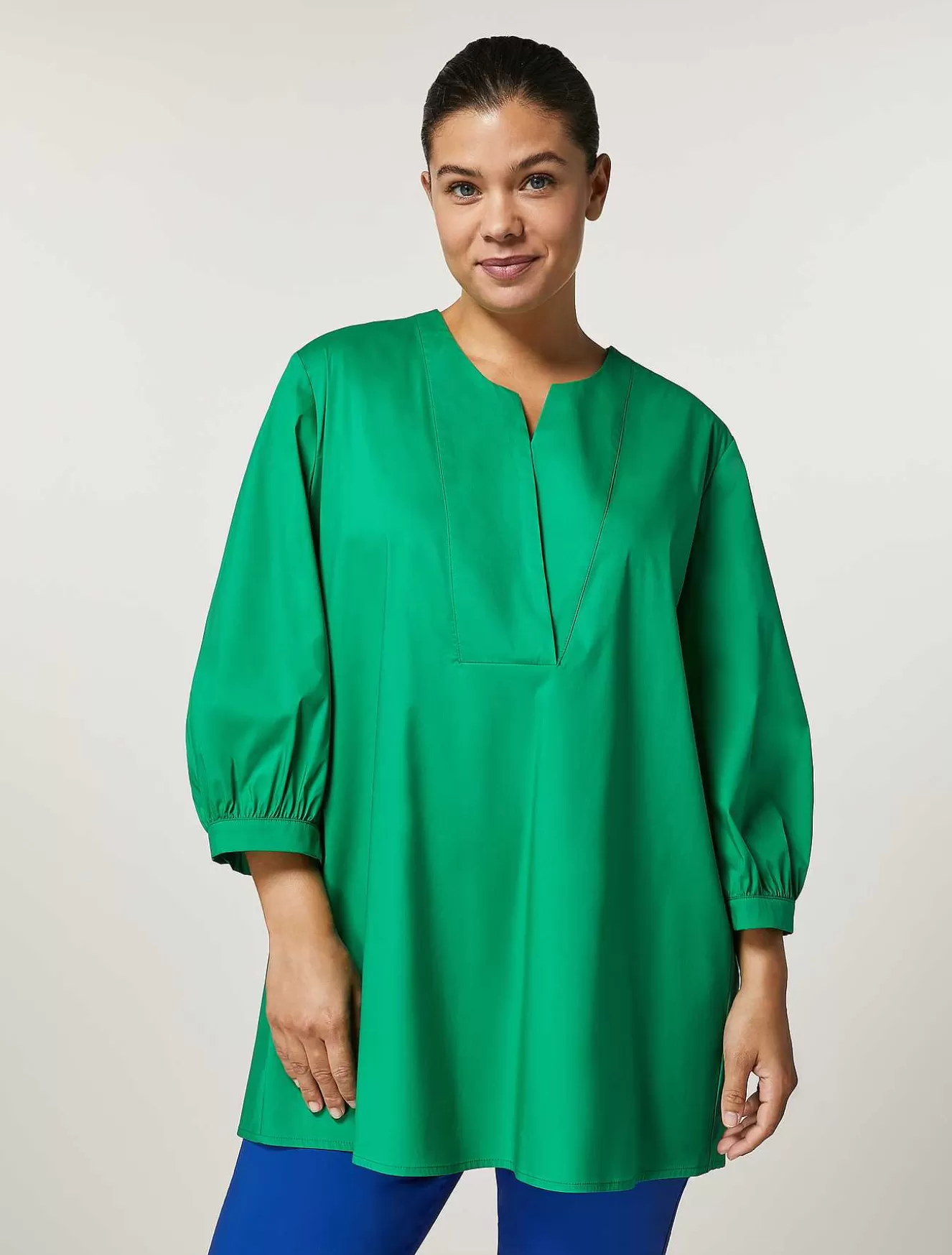 Cotton Poplin Blouse-Marina Rinaldi Cheap