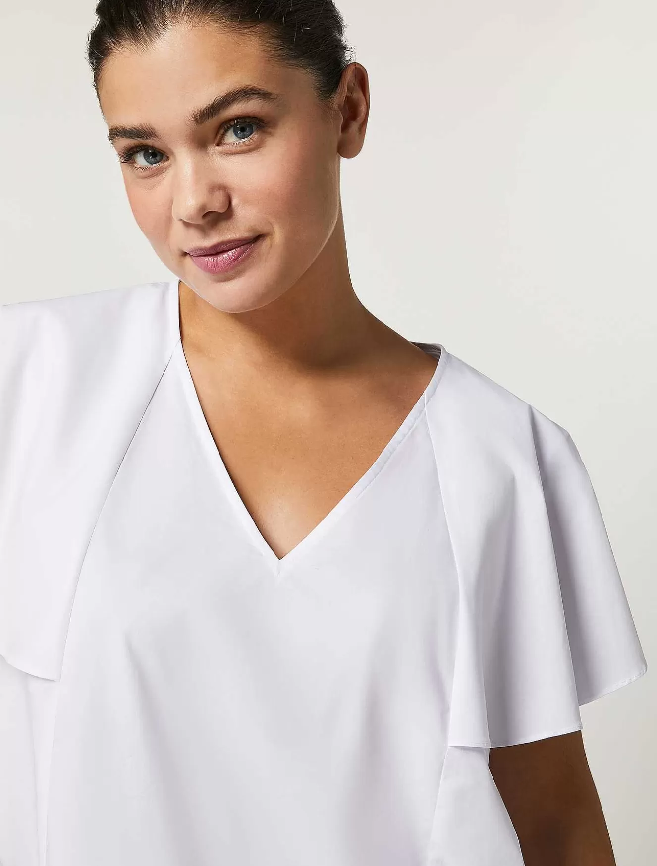 Cotton Poplin Blouse-Marina Rinaldi Cheap