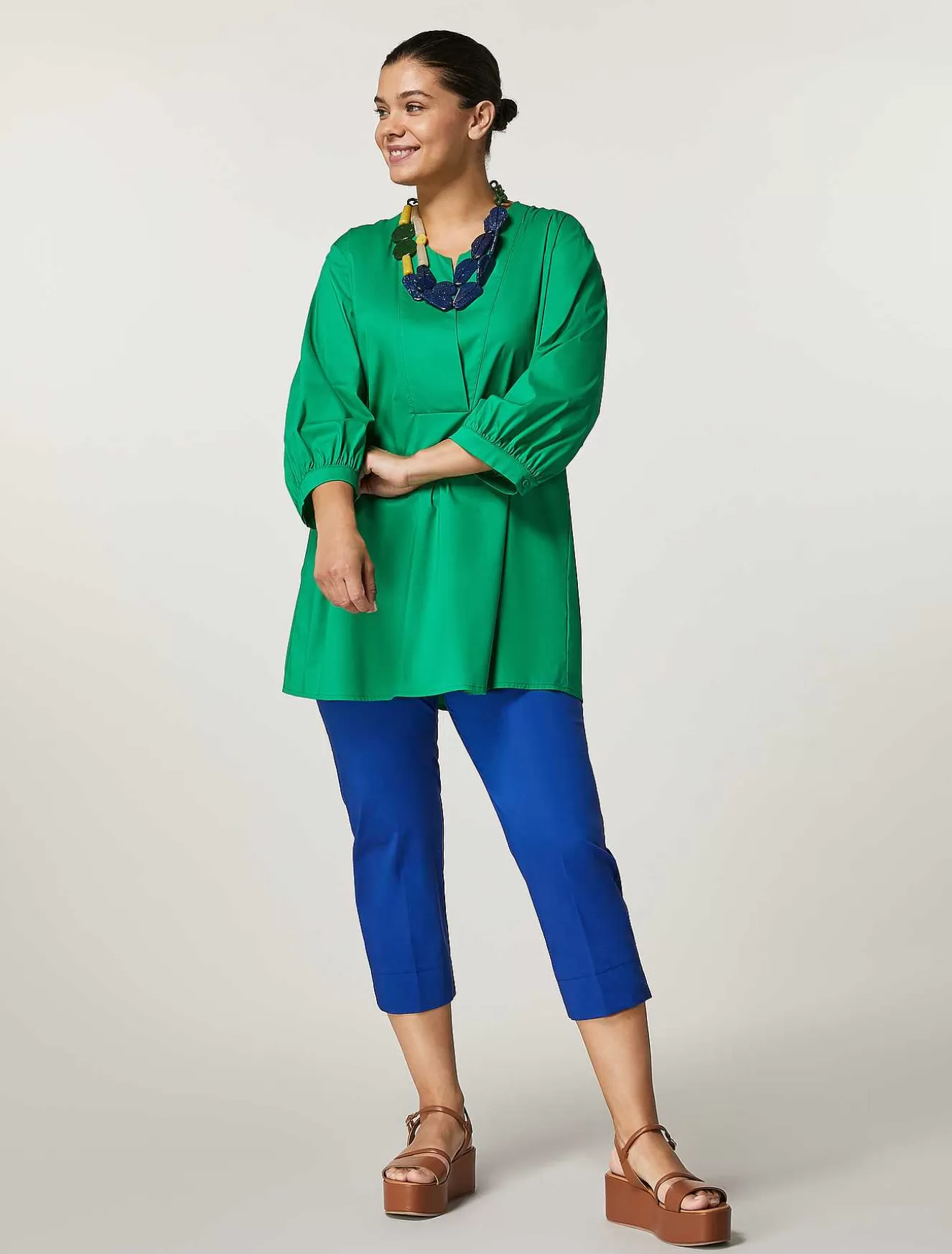 Cotton Poplin Blouse-Marina Rinaldi Cheap