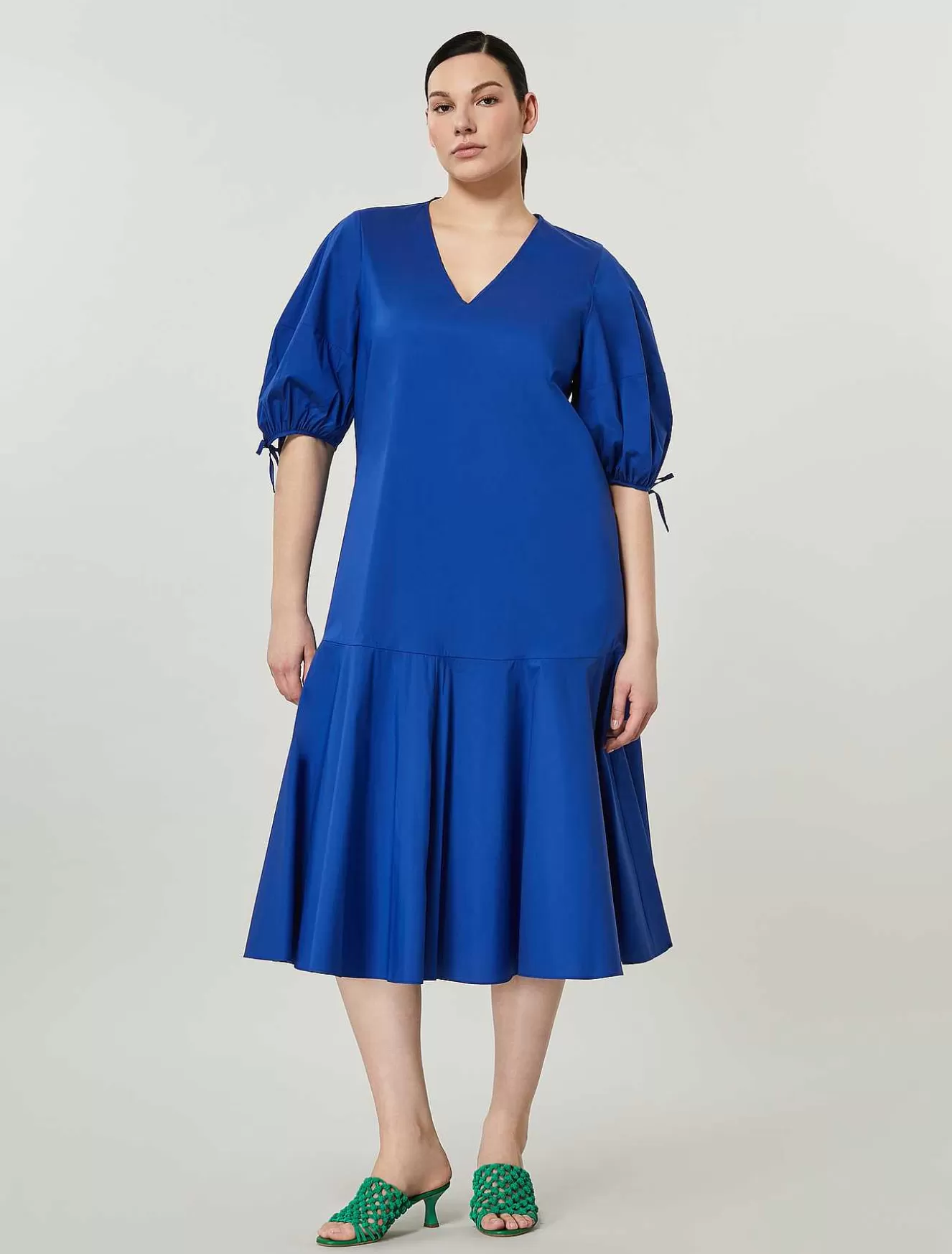 Cotton Poplin Dress-Marina Rinaldi Flash Sale
