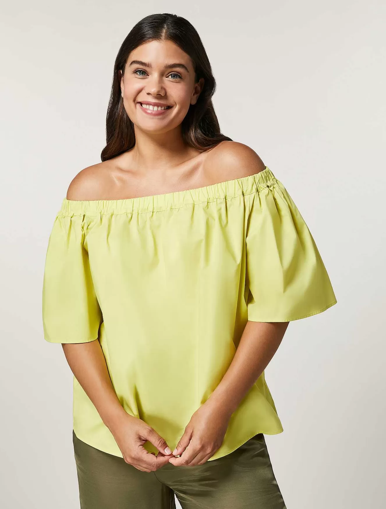 Cotton Poplin Shirt-Marina Rinaldi Best Sale