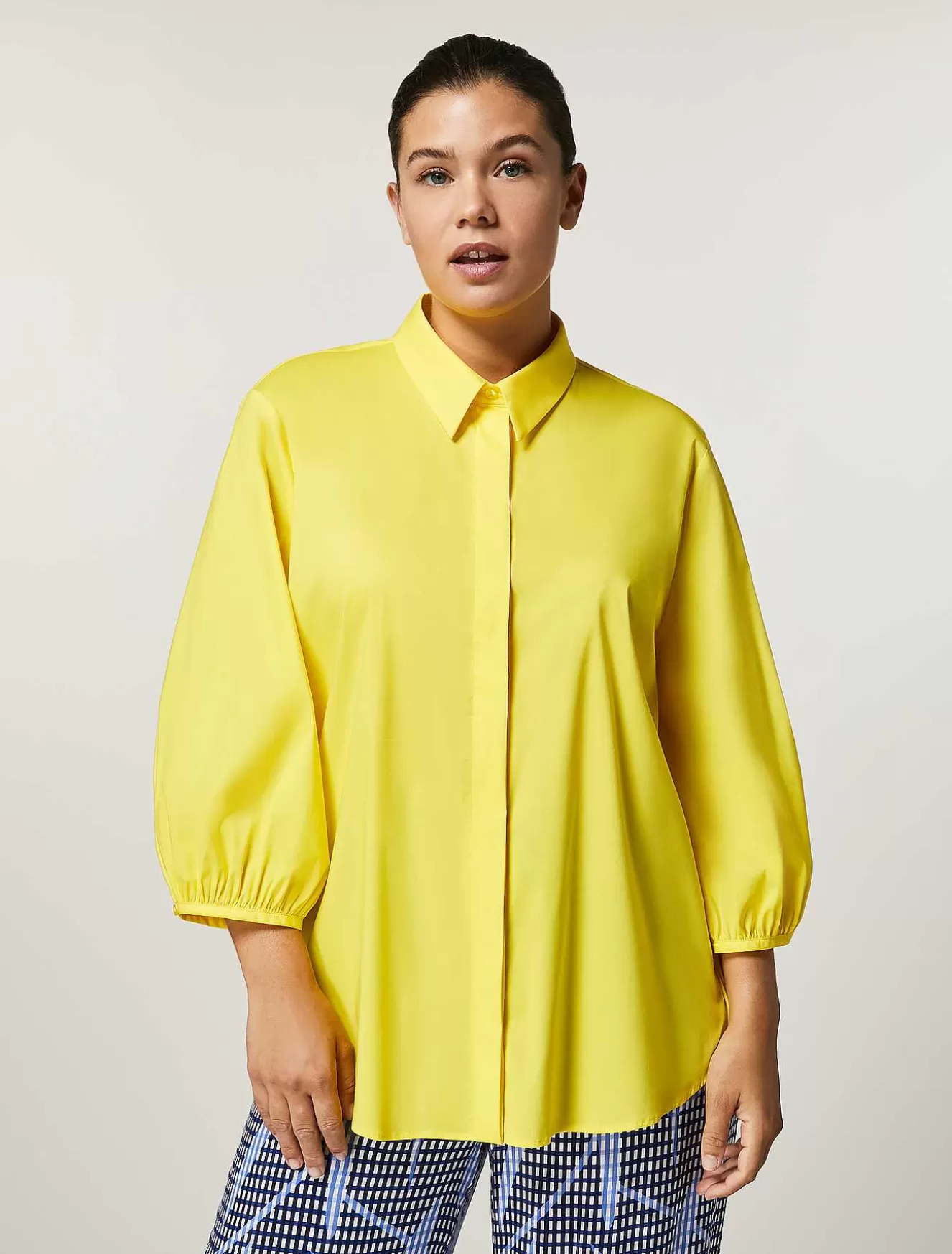 Cotton Poplin Shirt-Marina Rinaldi Cheap