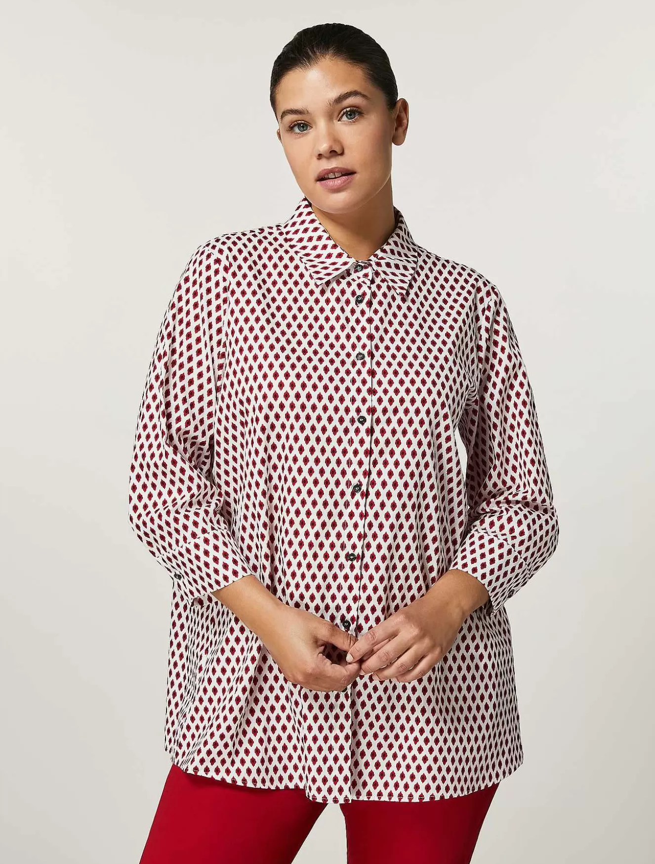 Cotton Poplin Shirt-Marina Rinaldi Cheap