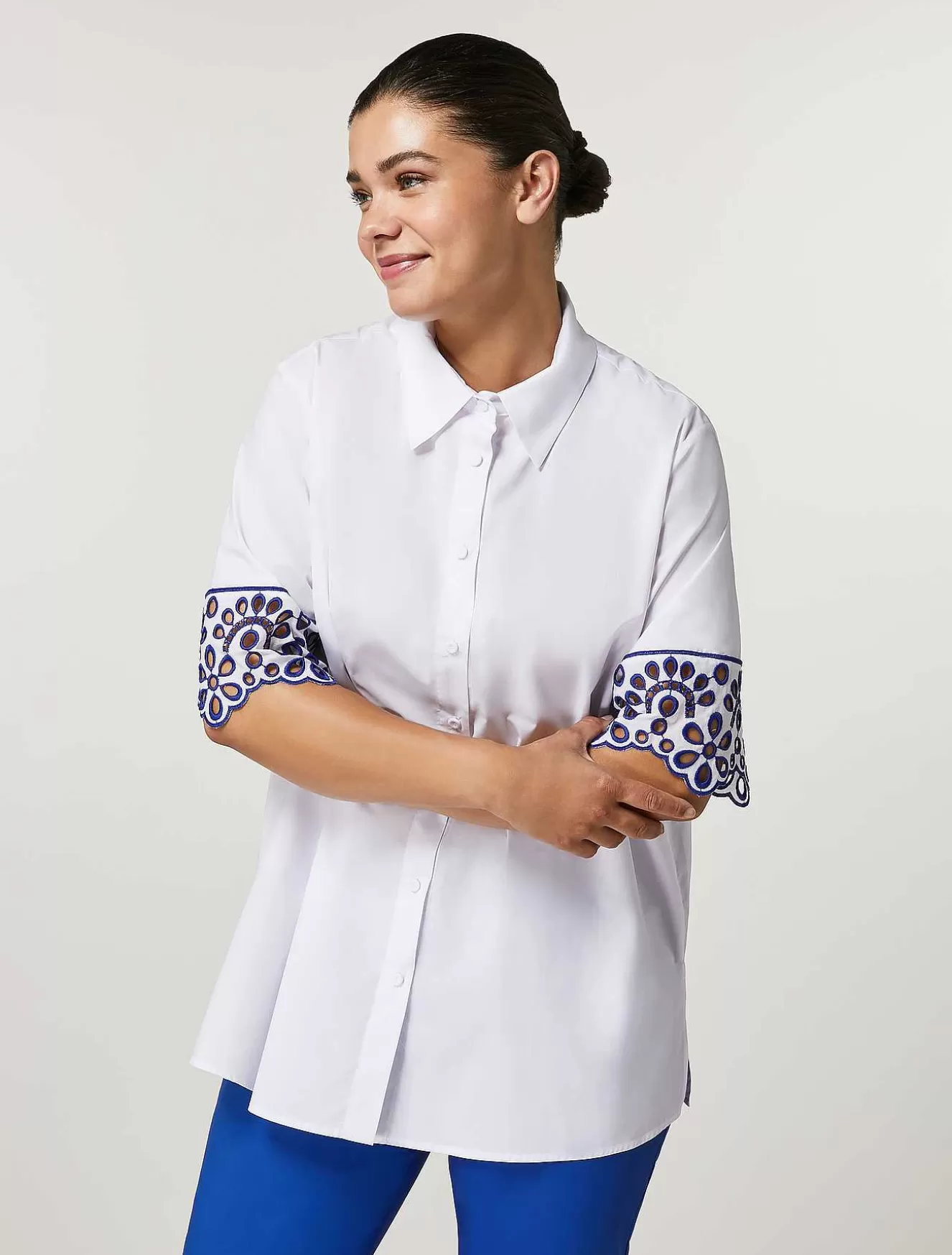 Cotton Poplin Shirt-Marina Rinaldi Shop