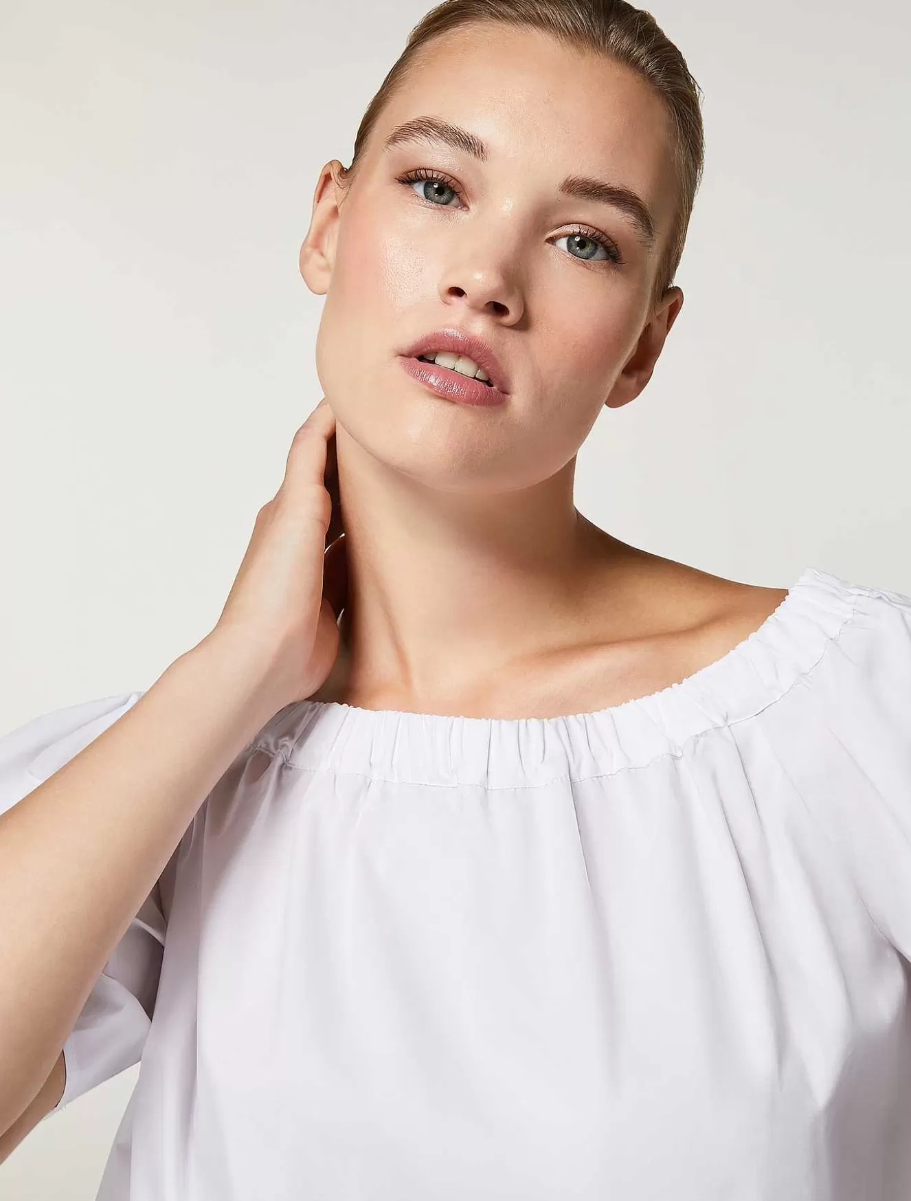 Cotton Poplin Shirt-Marina Rinaldi Outlet