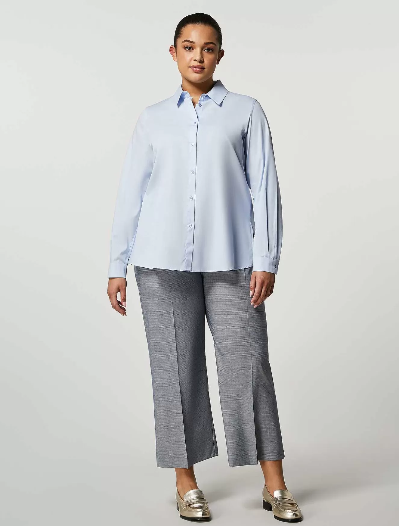Cotton Poplin Shirt-Marina Rinaldi Clearance