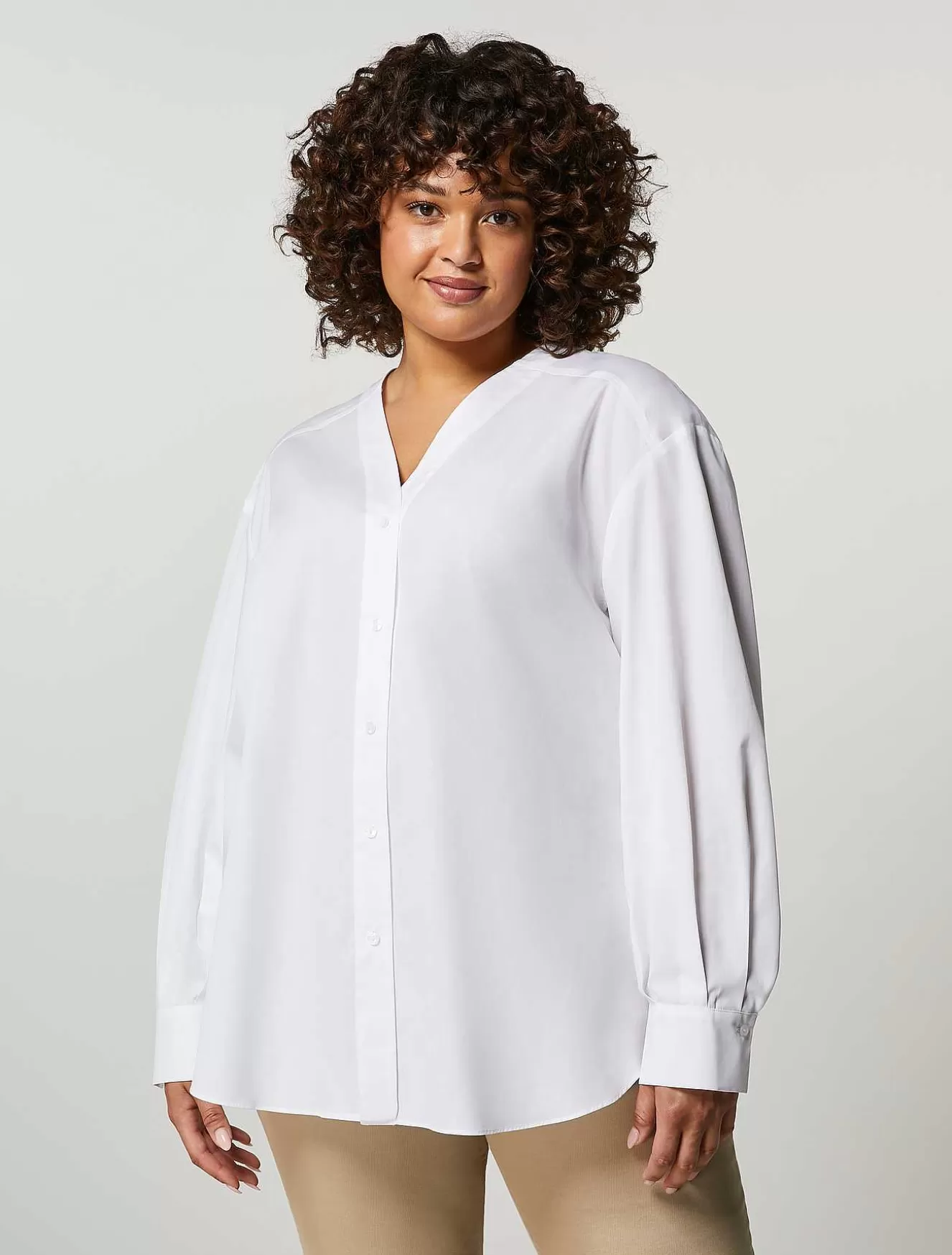 Cotton Poplin Tunic-Marina Rinaldi Outlet