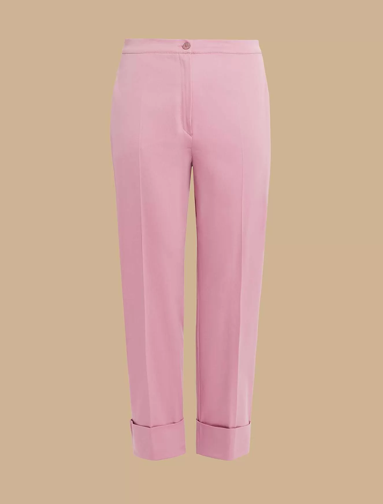 Cotton Satin Trousers-Marina Rinaldi Flash Sale
