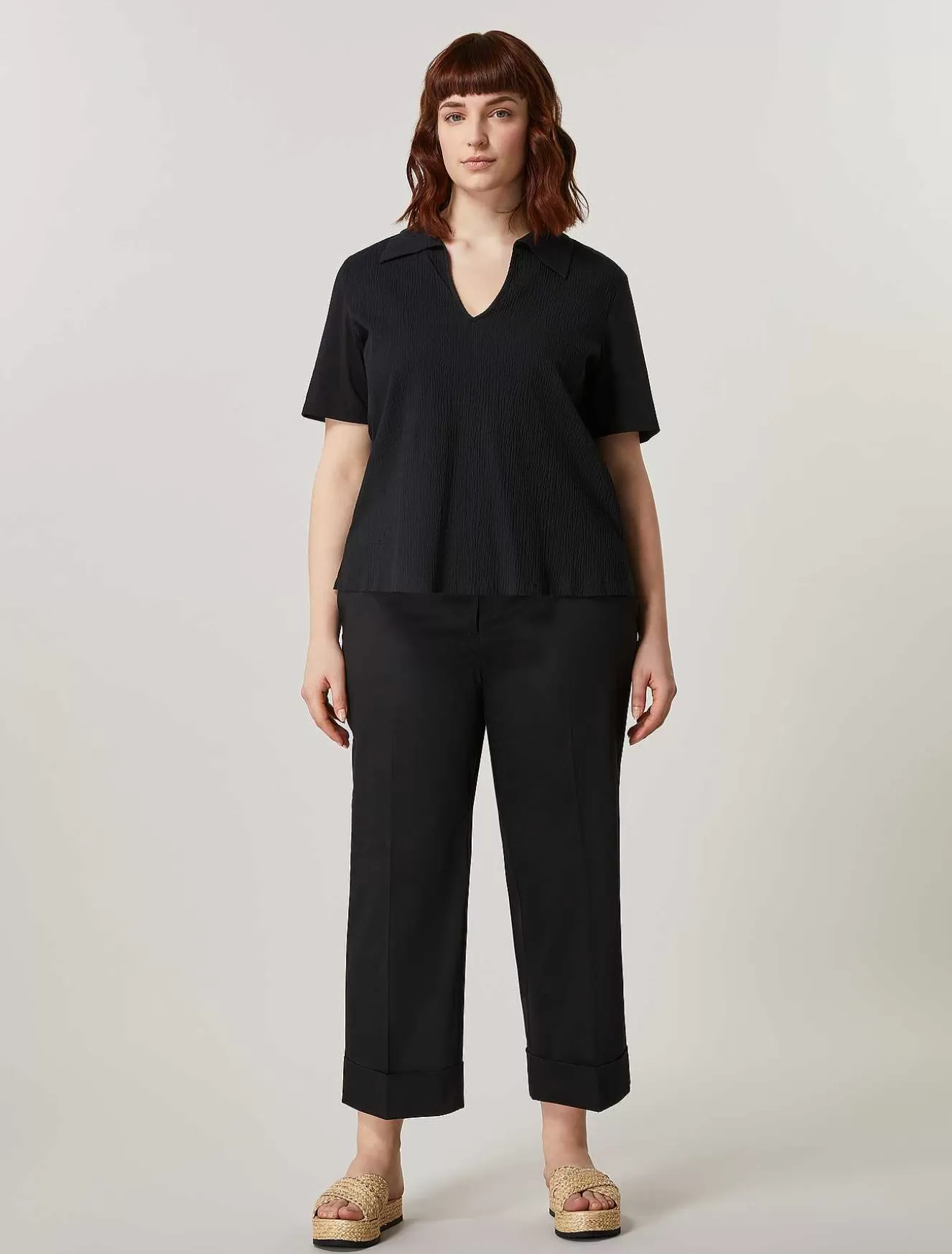 Cotton Trousers-Marina Rinaldi Shop