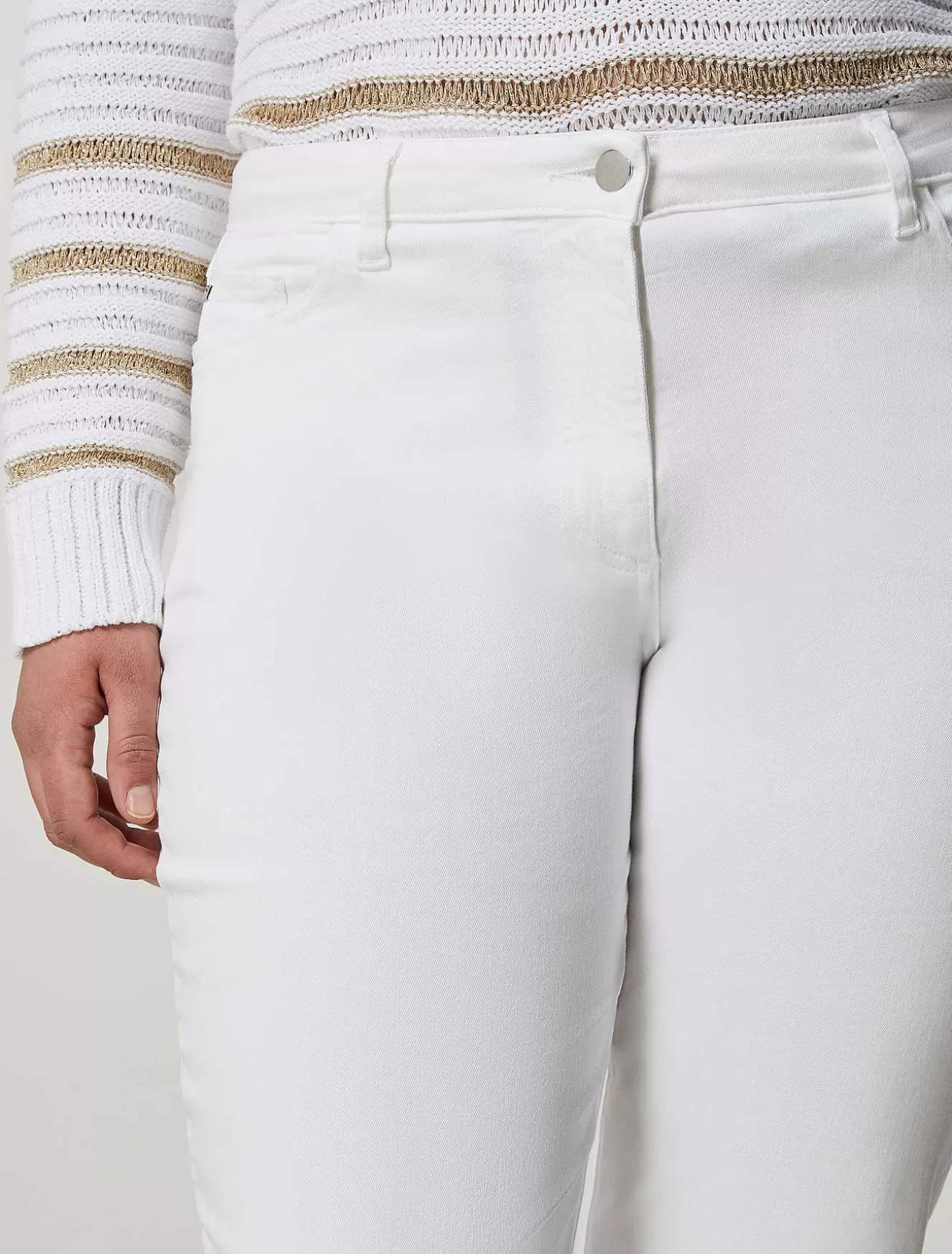 Cotton Trousers-Marina Rinaldi Fashion