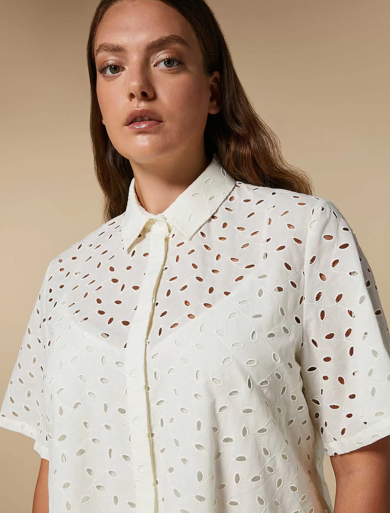 Cotton Voile Shirt-Marina Rinaldi Outlet