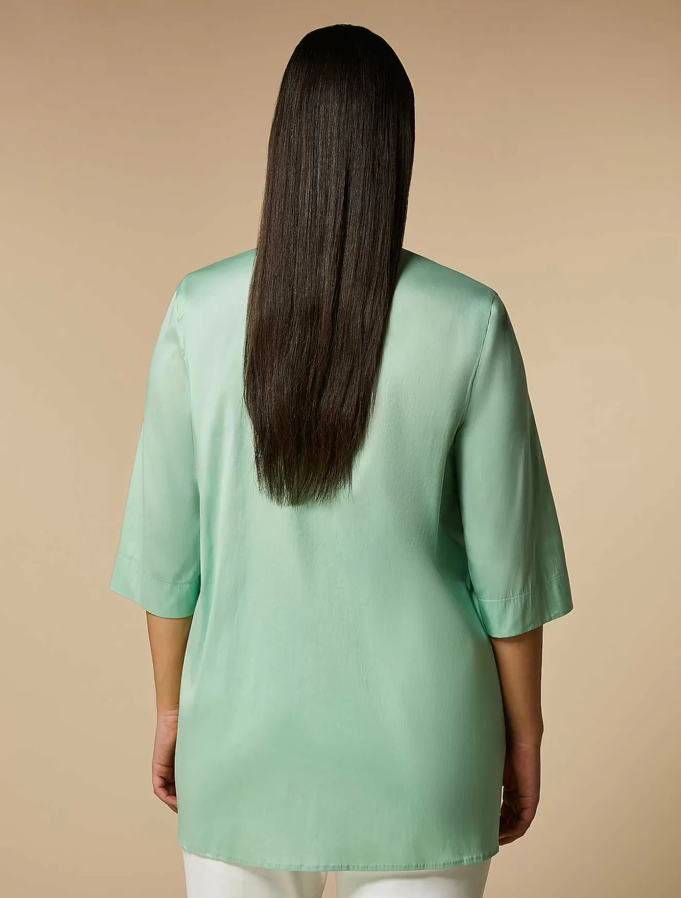 Cotton-Blend Poplin Tunic-Marina Rinaldi Outlet
