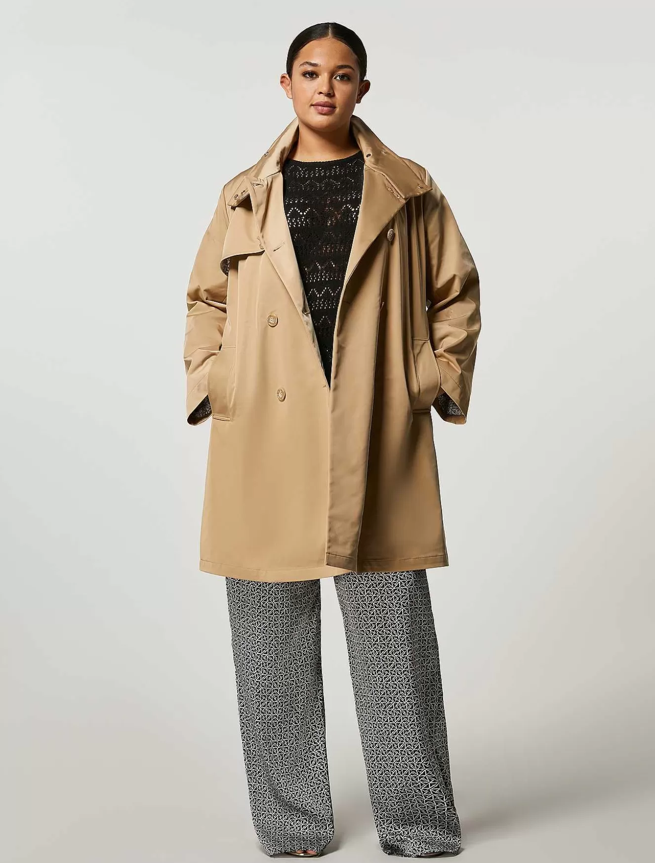 Cotton-Blend Sweater-Marina Rinaldi Discount