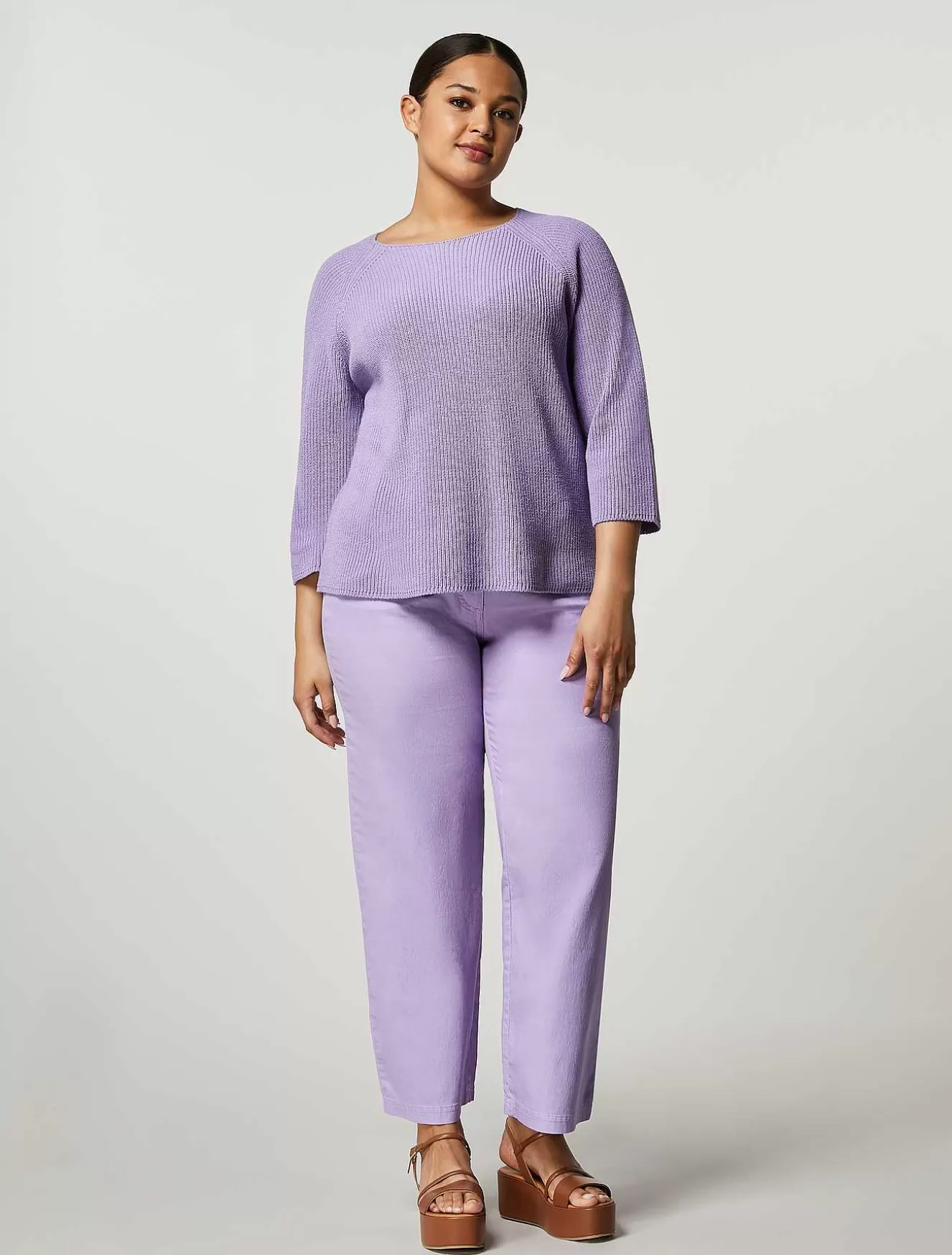 Cotton-Blend Sweater-Marina Rinaldi Clearance