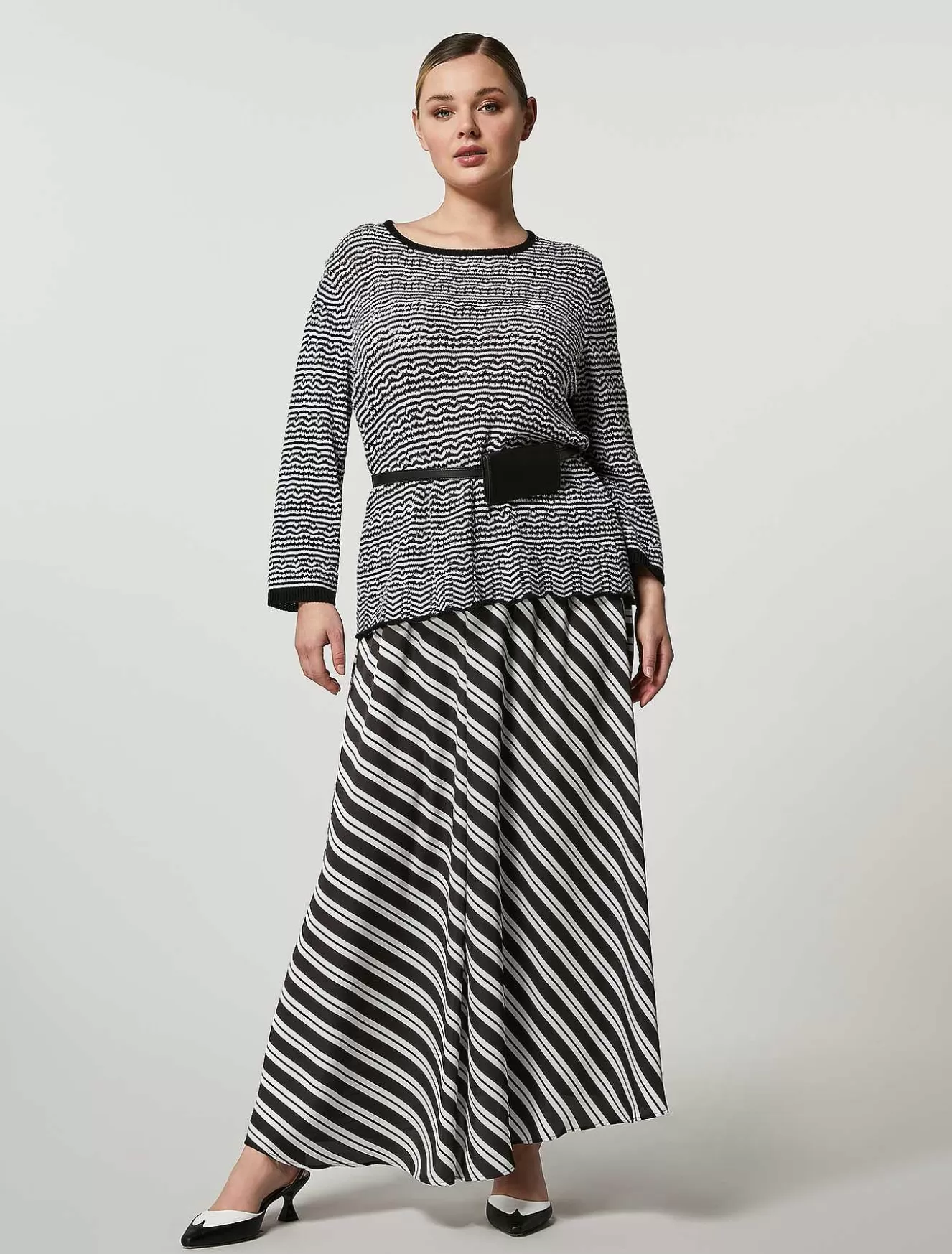 Cotton-Blend Sweater-Marina Rinaldi Sale
