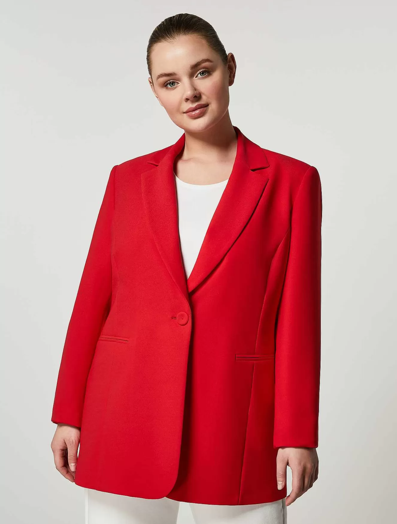 Crepe Envers Satin Blazer-Marina Rinaldi Clearance