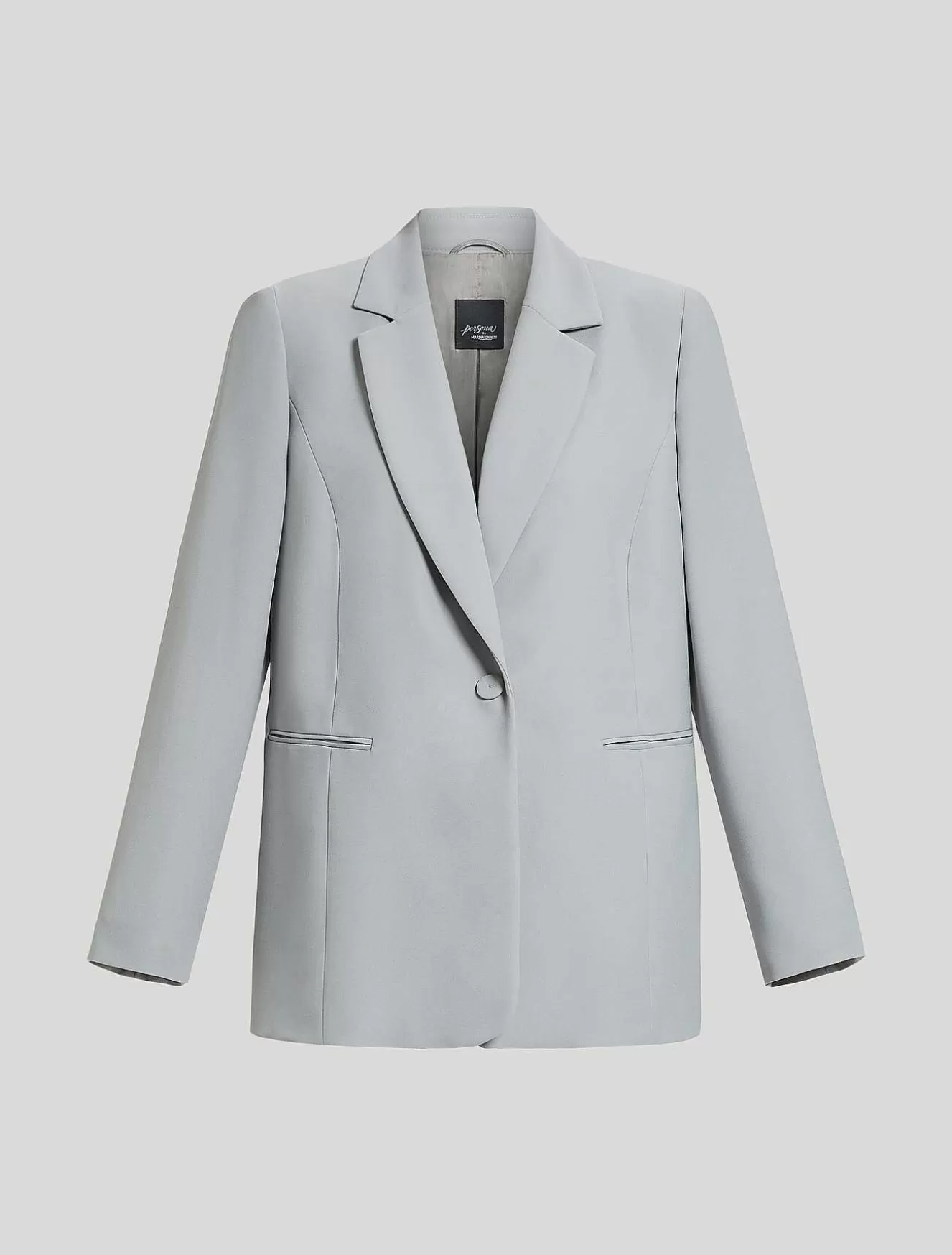 Crepe Envers Satin Blazer-Marina Rinaldi Fashion