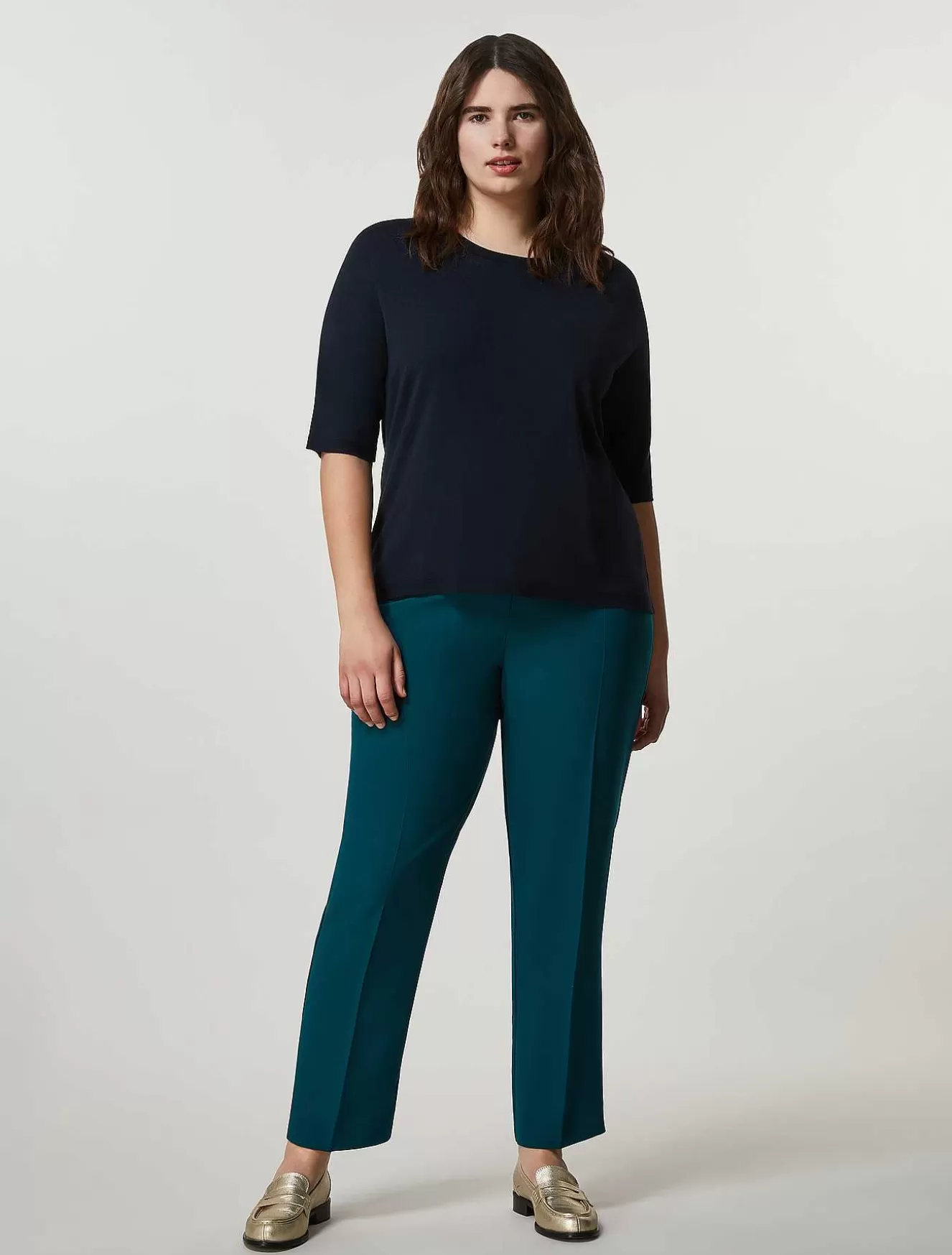 Crepe Envers Satin Trousers-Marina Rinaldi Sale
