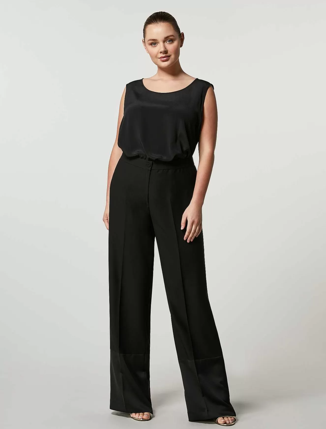 Crepe Envers Satin Trousers-Marina Rinaldi Cheap