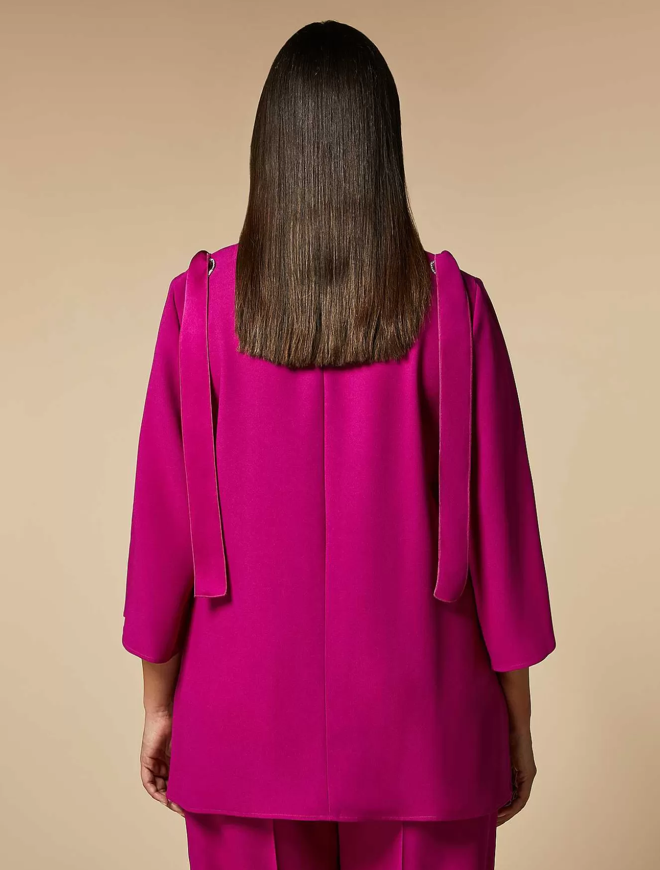 Crepe Envers Satin Tunic-Marina Rinaldi New