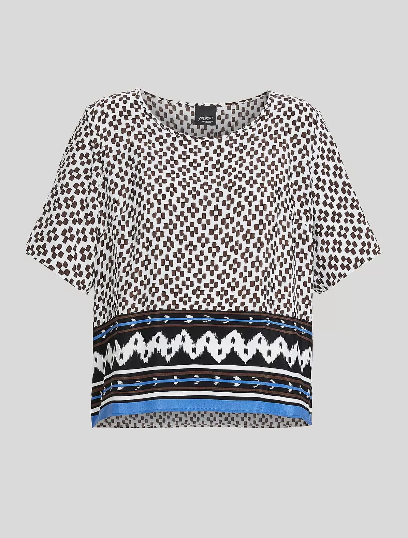 Cupro And Viscose Canvas Blouse-Marina Rinaldi Best