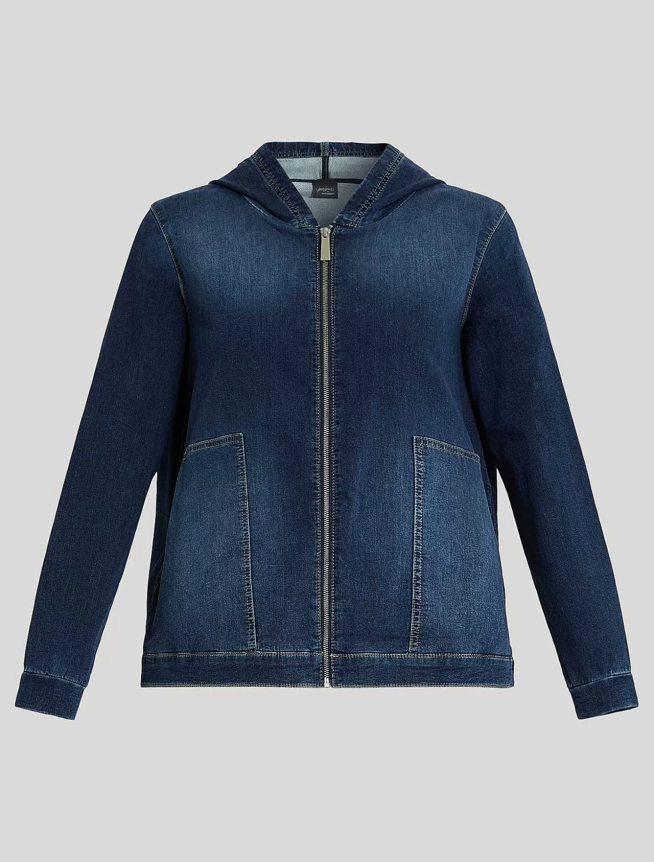 Denim Fleece Jacket-Marina Rinaldi Outlet