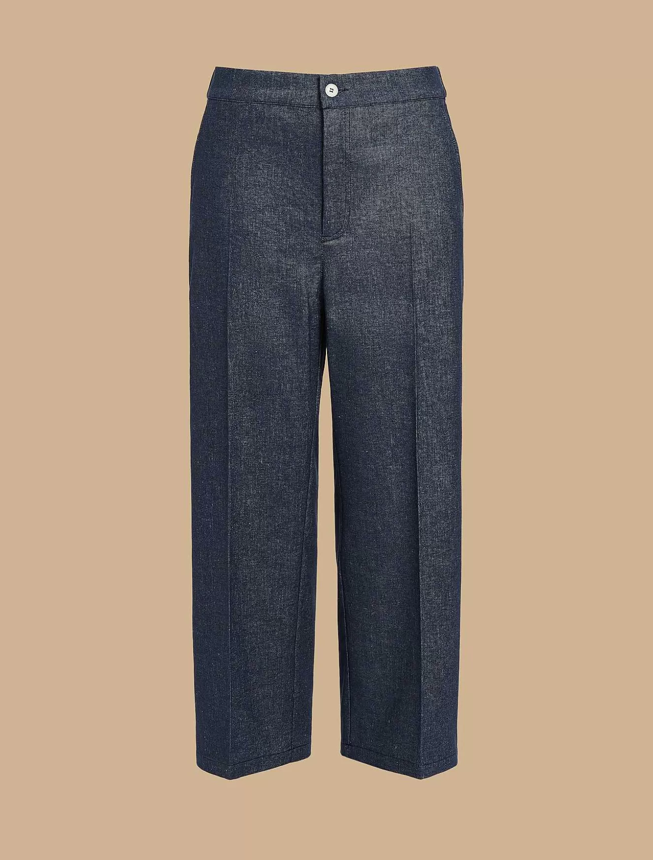 Denim-Look Trousers-Marina Rinaldi Store