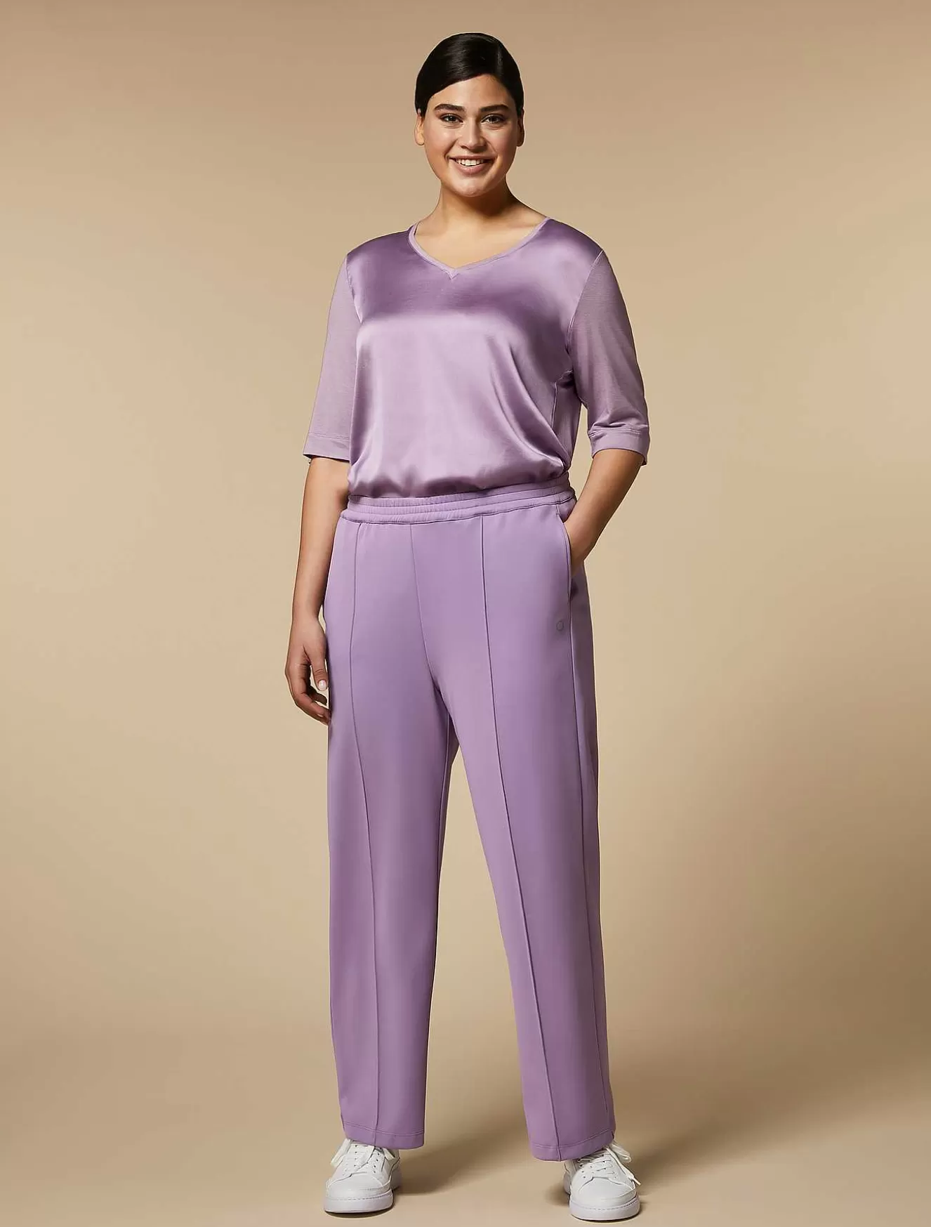 Double Jersey Trousers-Marina Rinaldi Sale