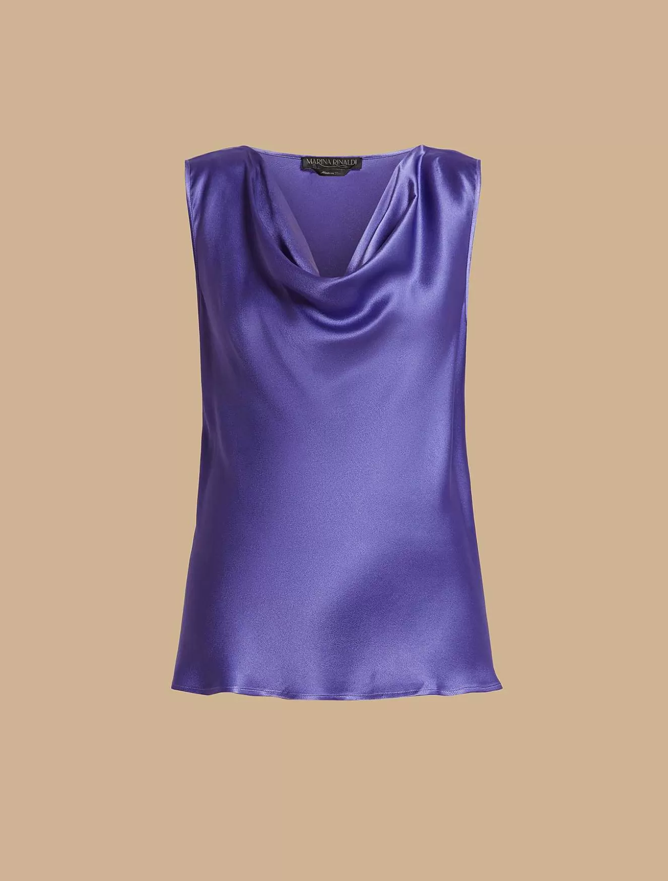 Draped Satin Top-Marina Rinaldi Discount