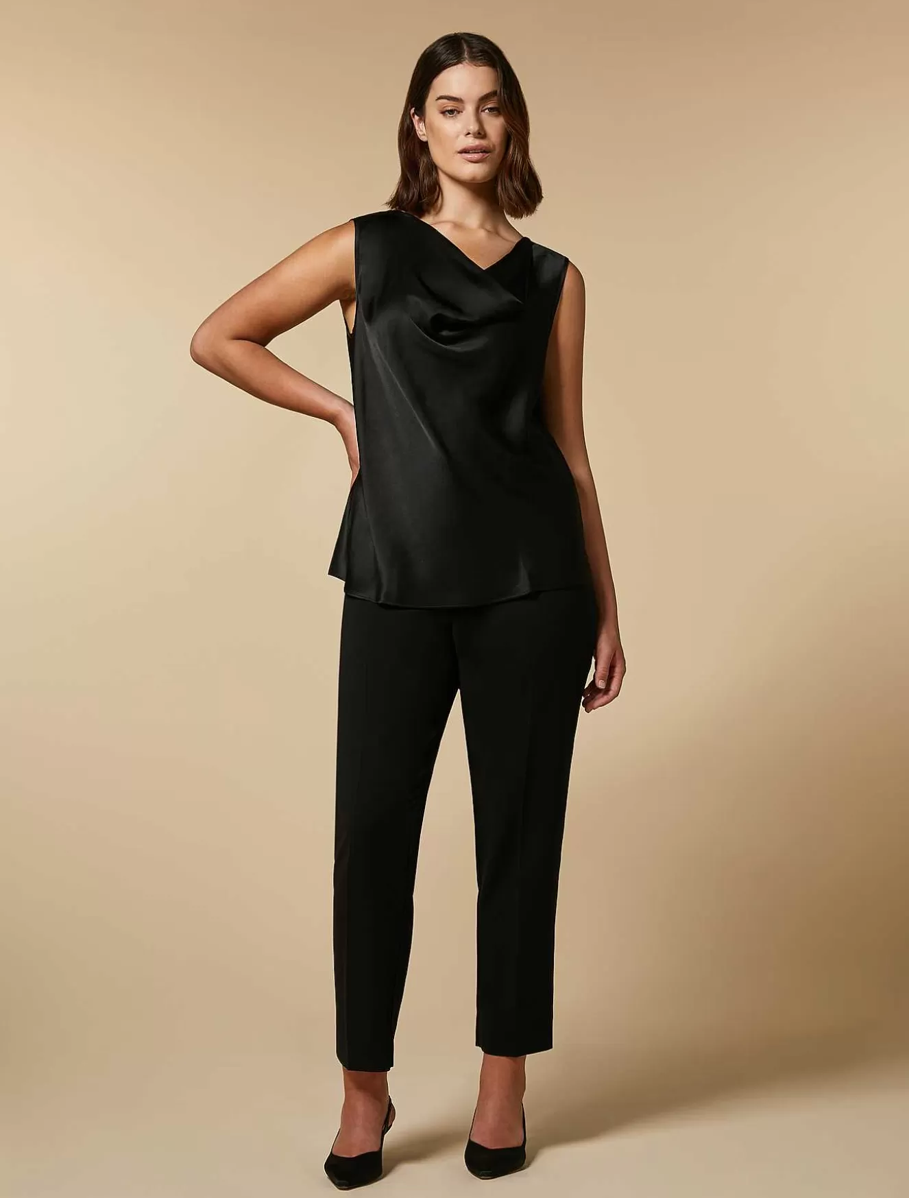 Draped Satin Top-Marina Rinaldi Sale