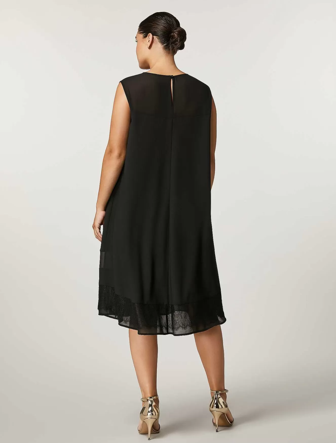 Dress With Lace Insert-Marina Rinaldi Flash Sale