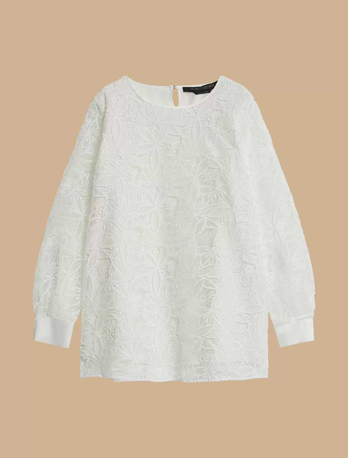 Embroidered Organza Blouse-Marina Rinaldi Hot