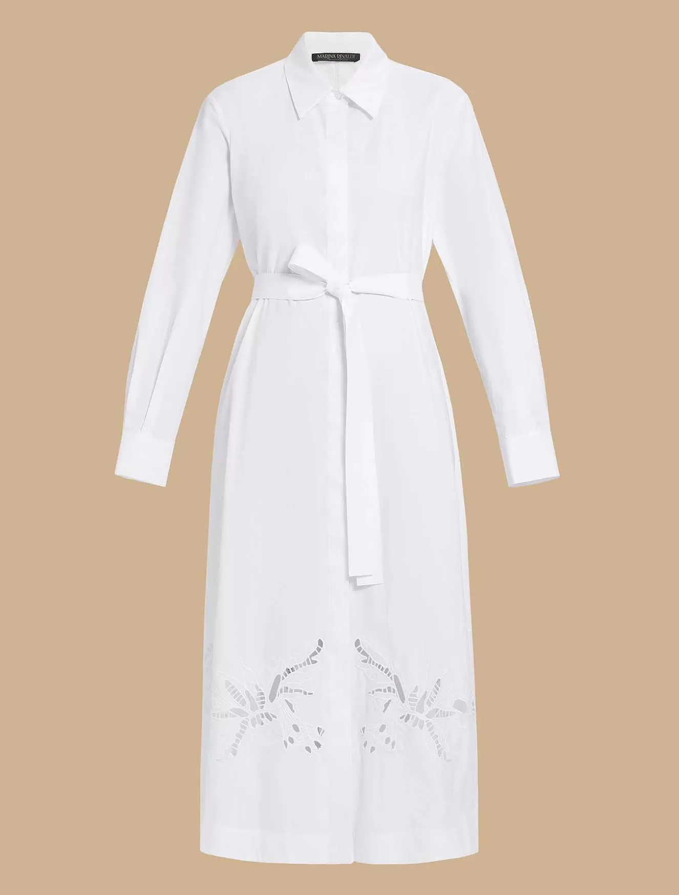 Embroidered Poplin Shirt Dress-Marina Rinaldi Flash Sale