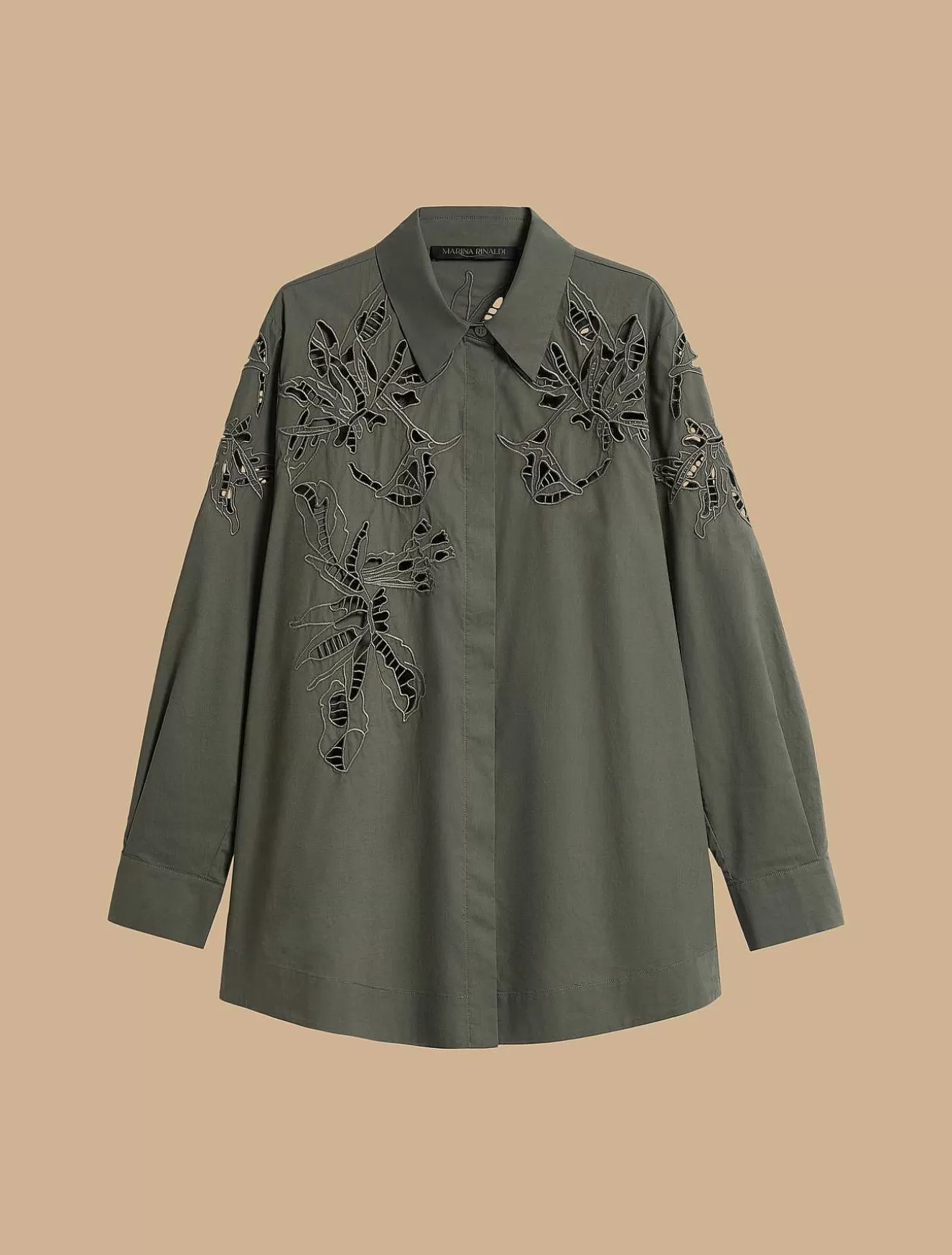 Embroidered Poplin Tunic-Marina Rinaldi Clearance