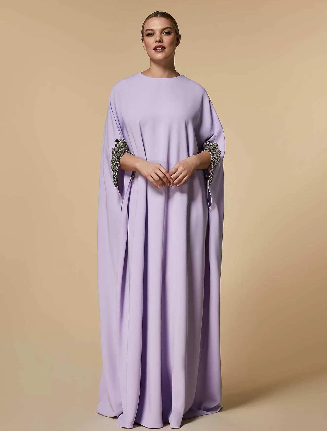 Embroidered Triacetate Dress-Marina Rinaldi Sale