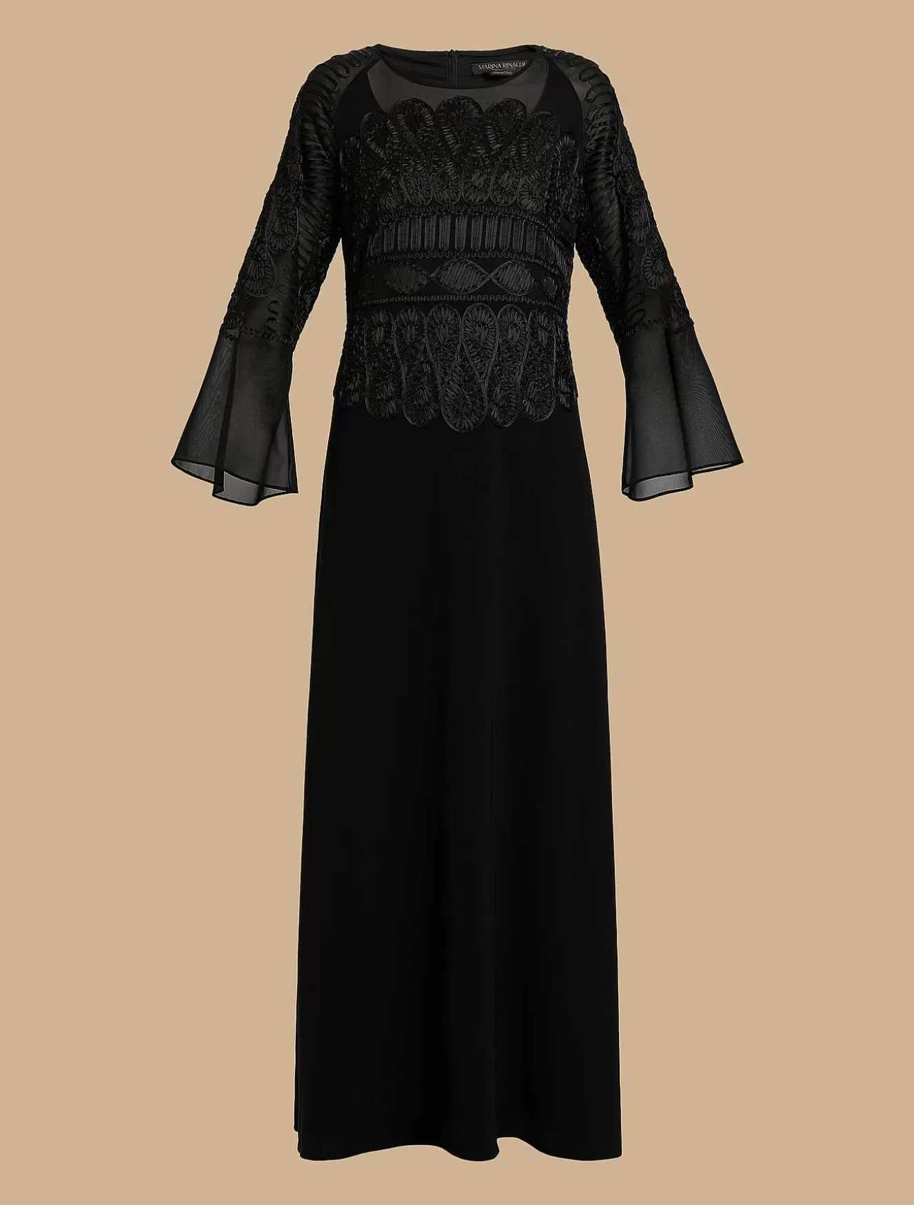 Embroidered Triacetate Dress-Marina Rinaldi Best Sale