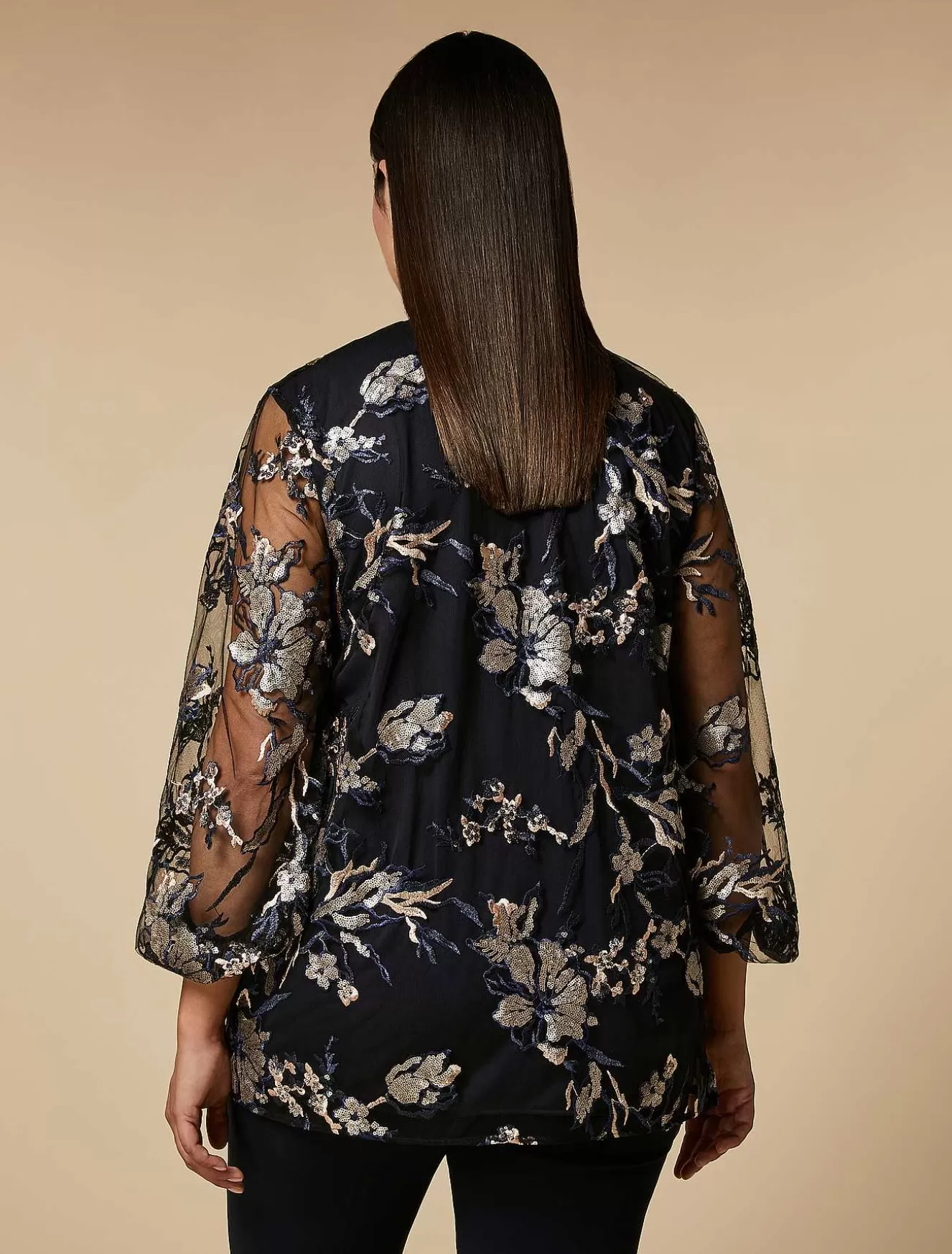 Embroidered Tulle Tunic-Marina Rinaldi Clearance