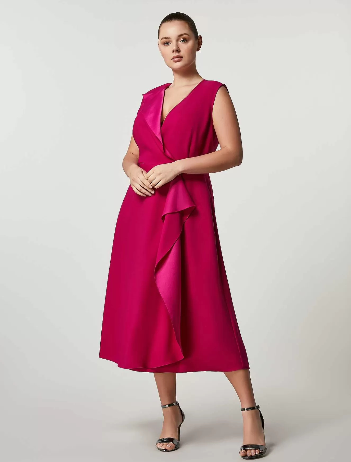 Envers Satin Crepe Dress-Marina Rinaldi Best Sale
