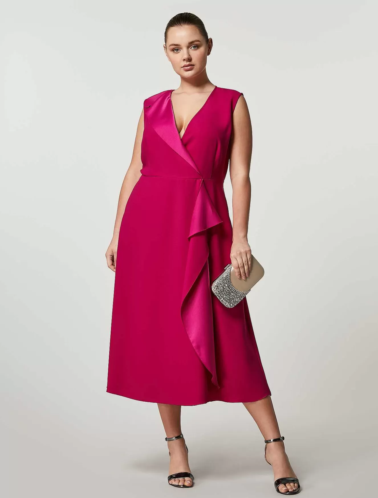 Envers Satin Crepe Dress-Marina Rinaldi Best Sale
